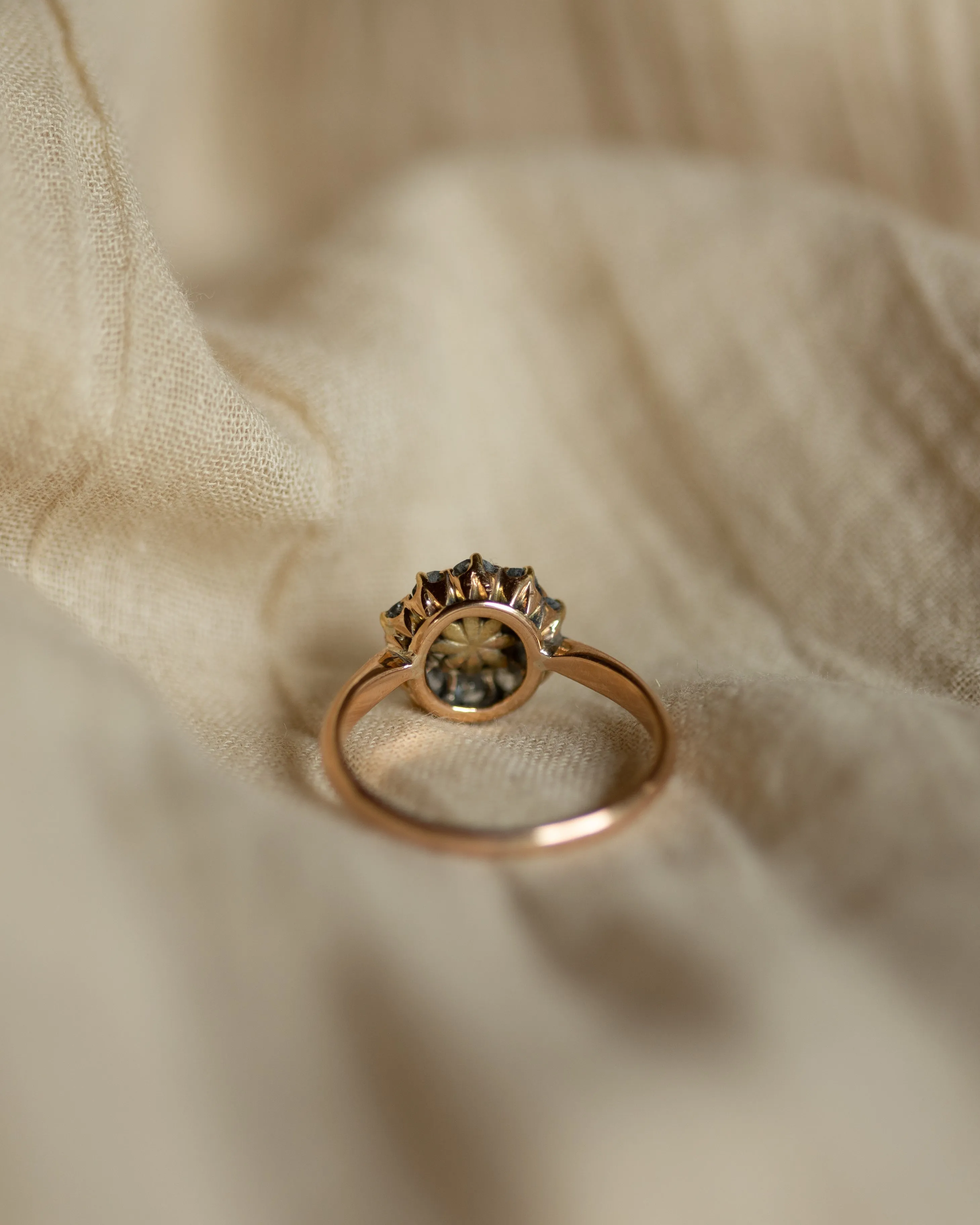 Anaïs Antique 14ct Gold Pearl & Diamond Cluster Ring sold by Rock n Rose product image thumbnail 5