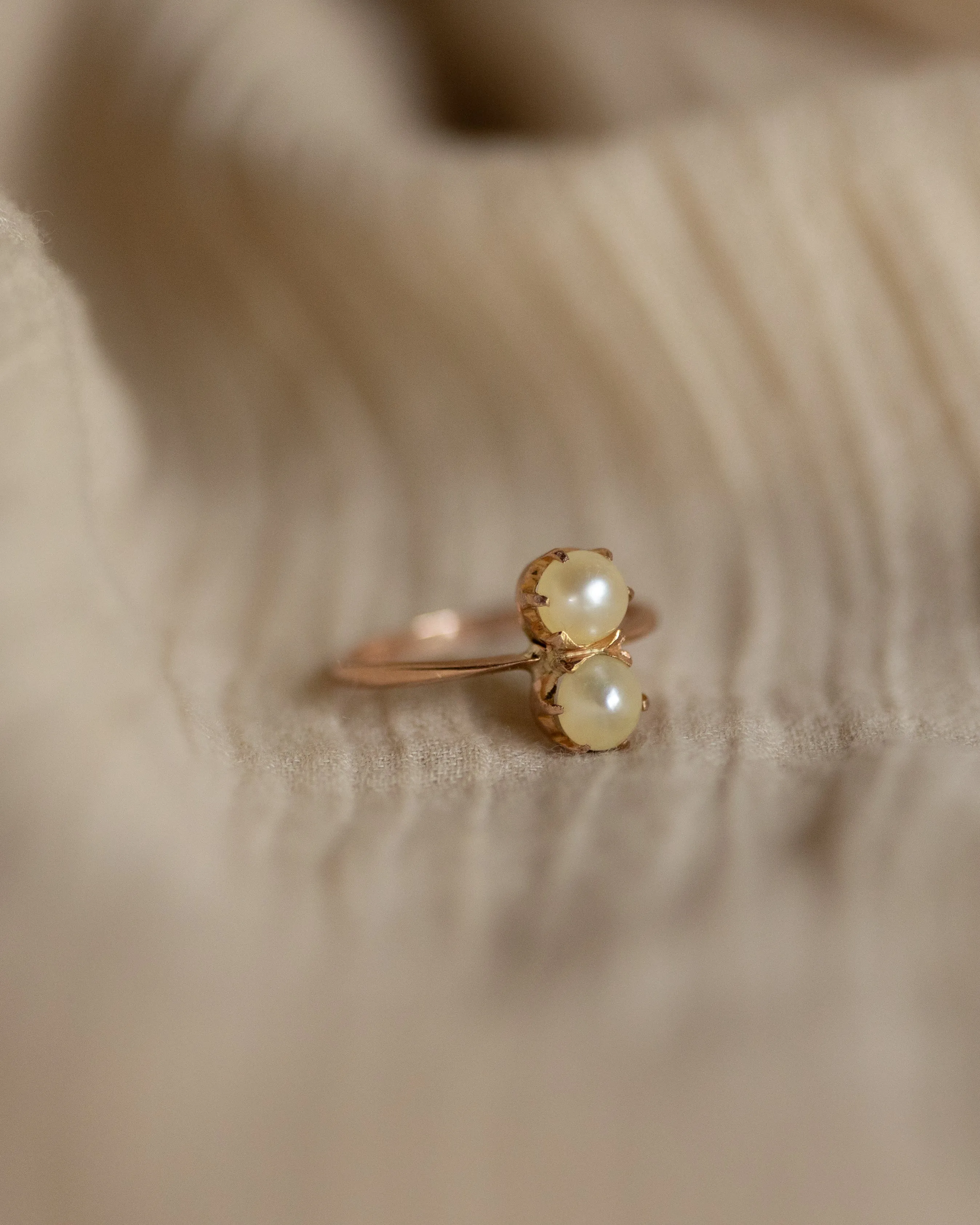 Violetta Vintage 9ct Gold Pearl Toi Et Moi Ring sold by Rock n Rose product image thumbnail 4