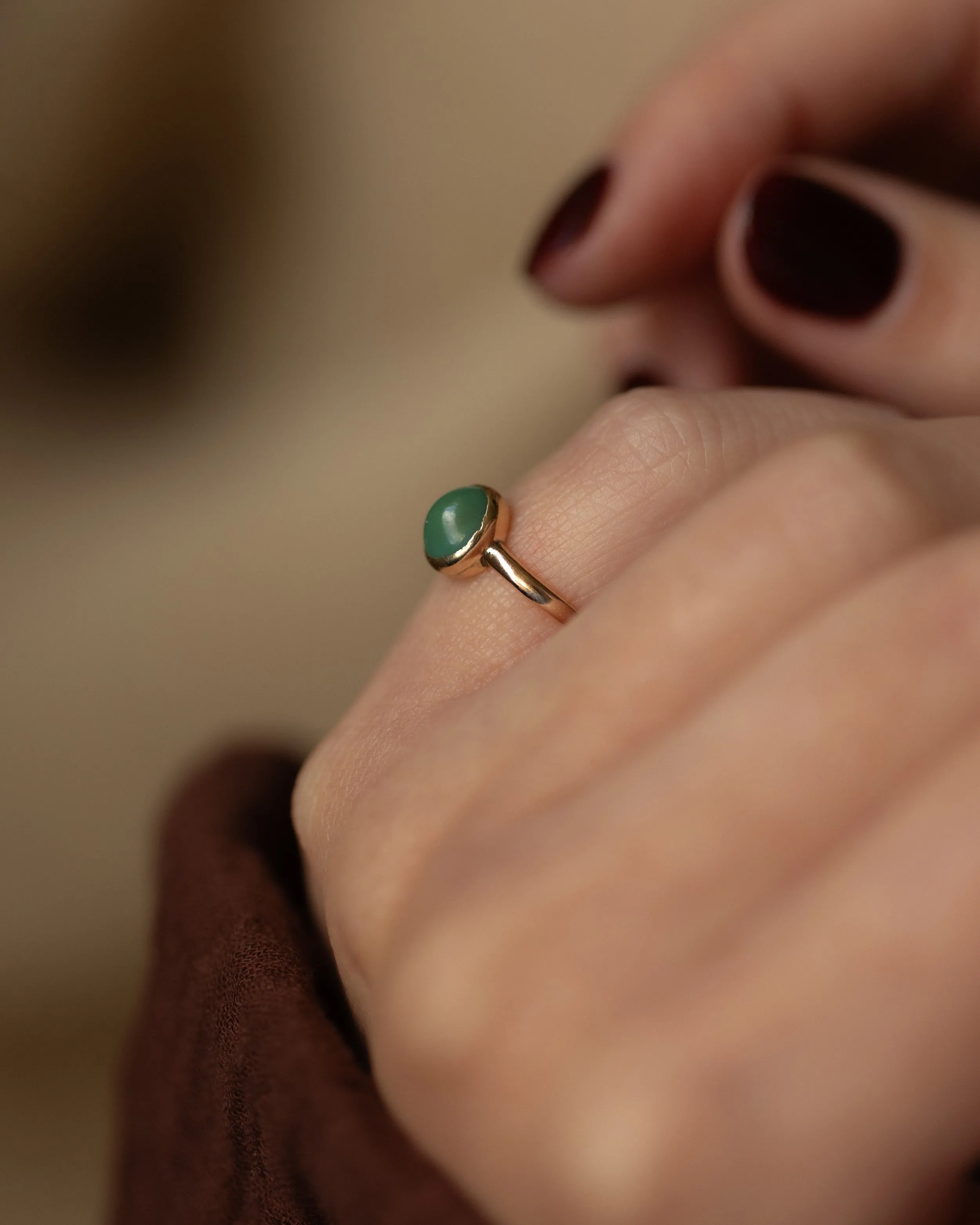 Dorothea Antique 9ct Gold Single Stone Turquoise Ring sold by Rock n Rose product image thumbnail 2