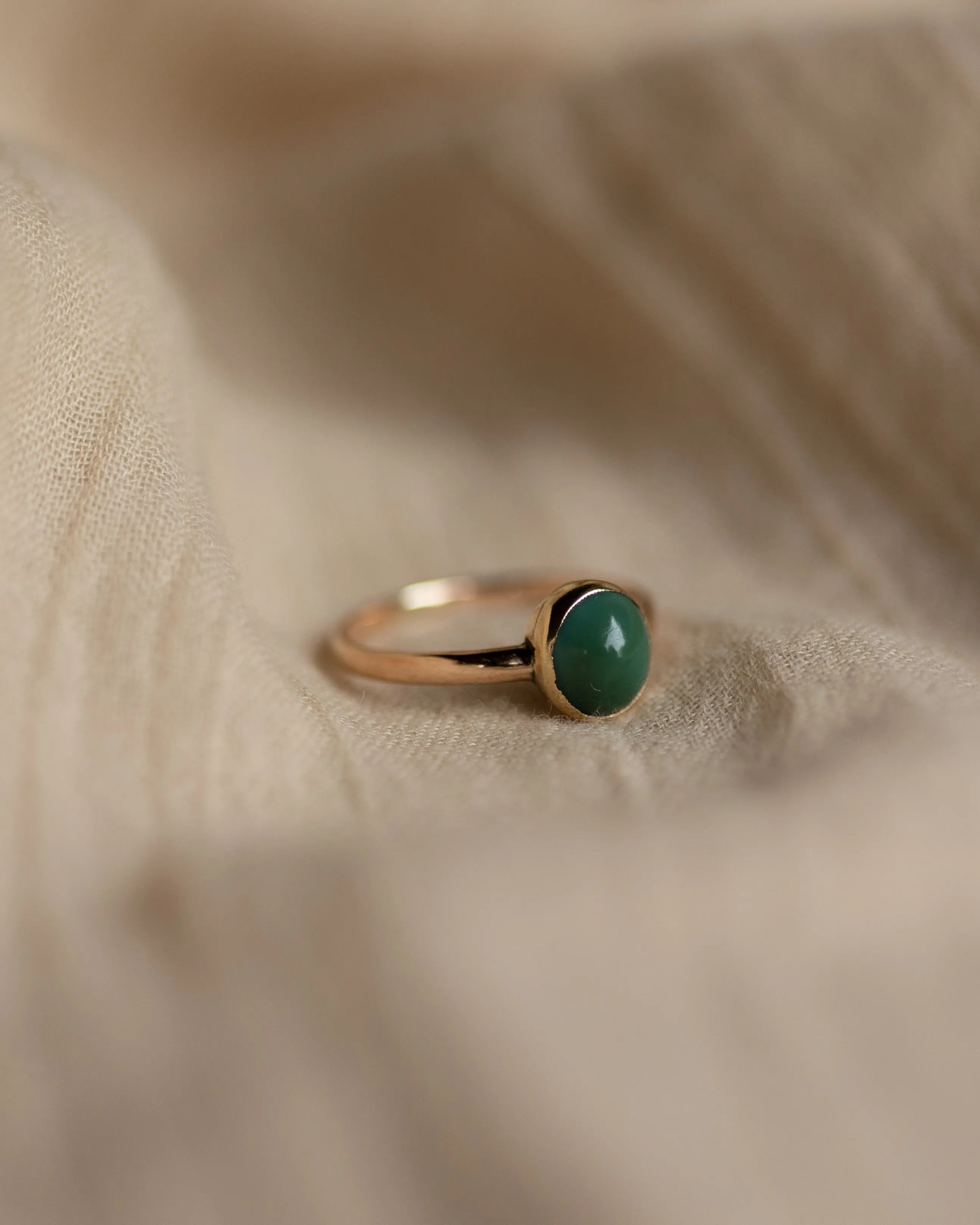 Dorothea Antique 9ct Gold Single Stone Turquoise Ring sold by Rock n Rose product image thumbnail 4