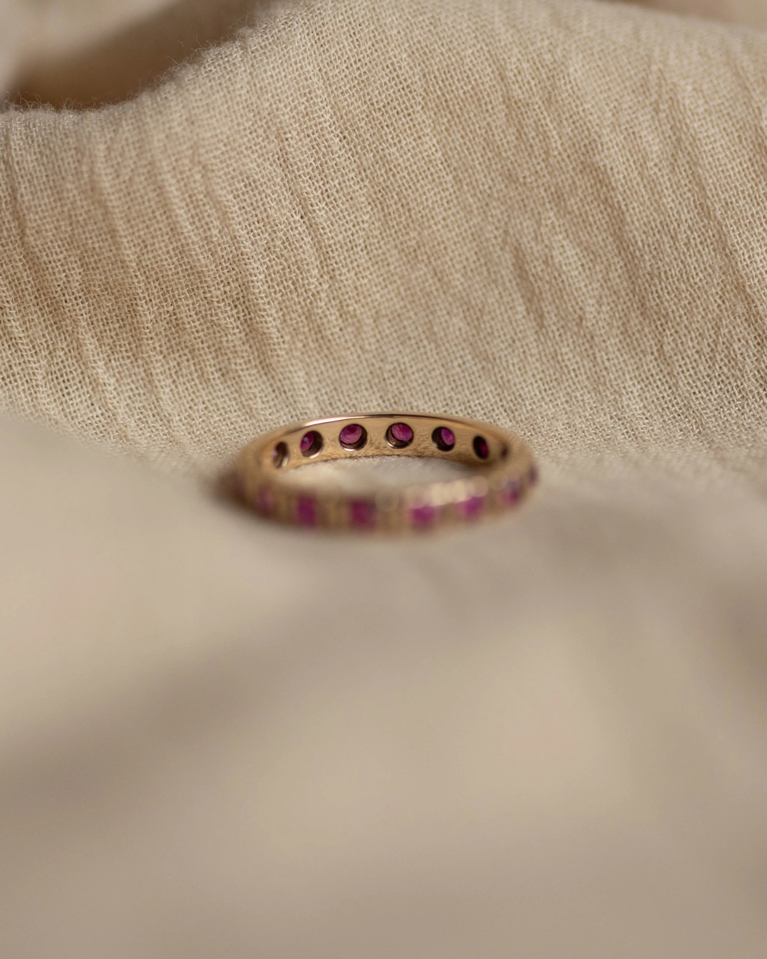 Renata Vintage 9ct Gold Ruby Full Eternity Ring sold by Rock n Rose product image thumbnail 5