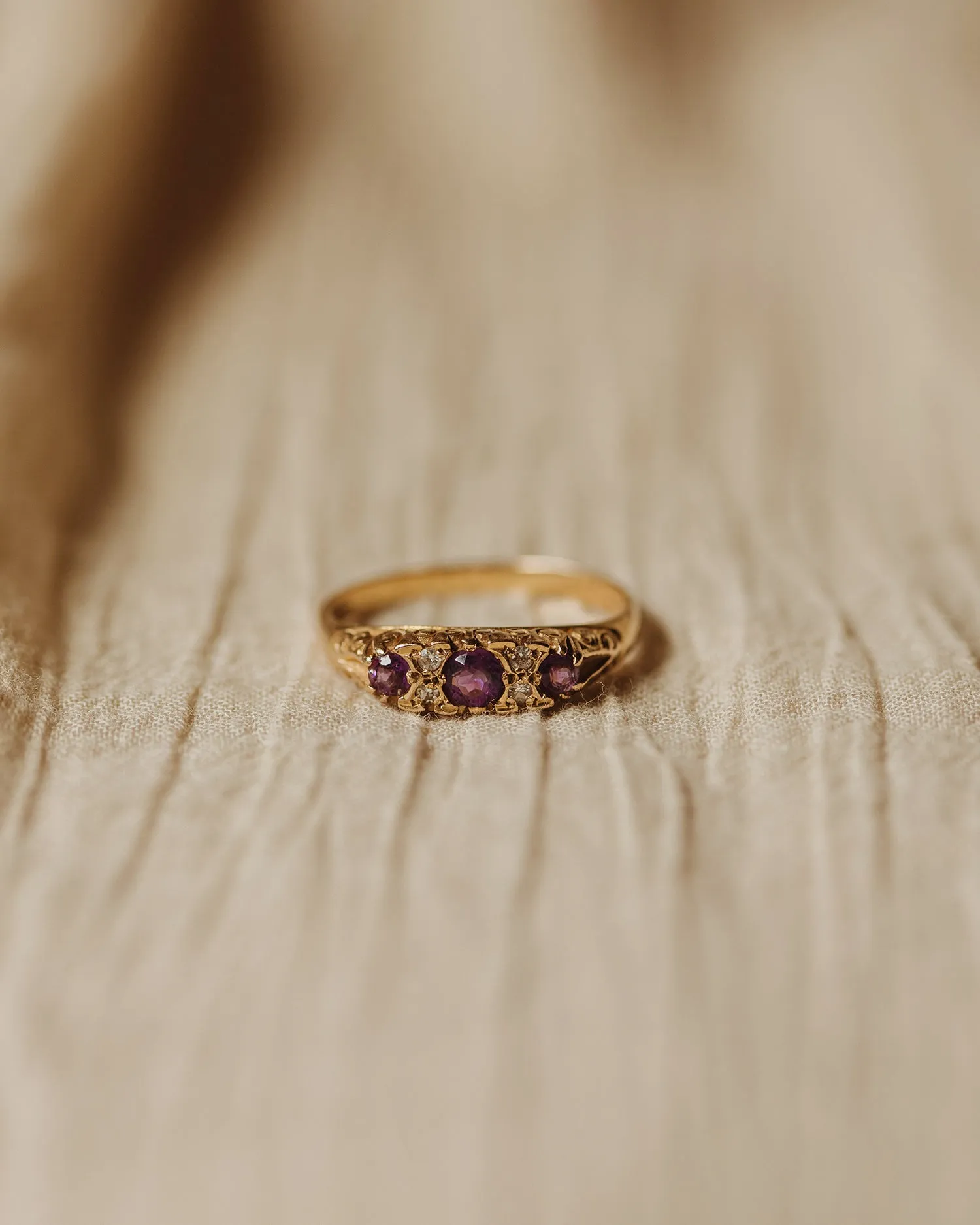 Gretchen 9ct Gold Amethyst Ring sold by Rock n Rose