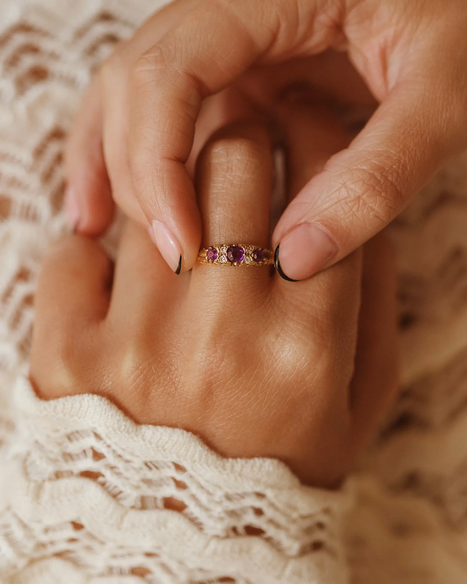 Gretchen 9ct Gold Amethyst Ring sold by Rock n Rose product image thumbnail 2