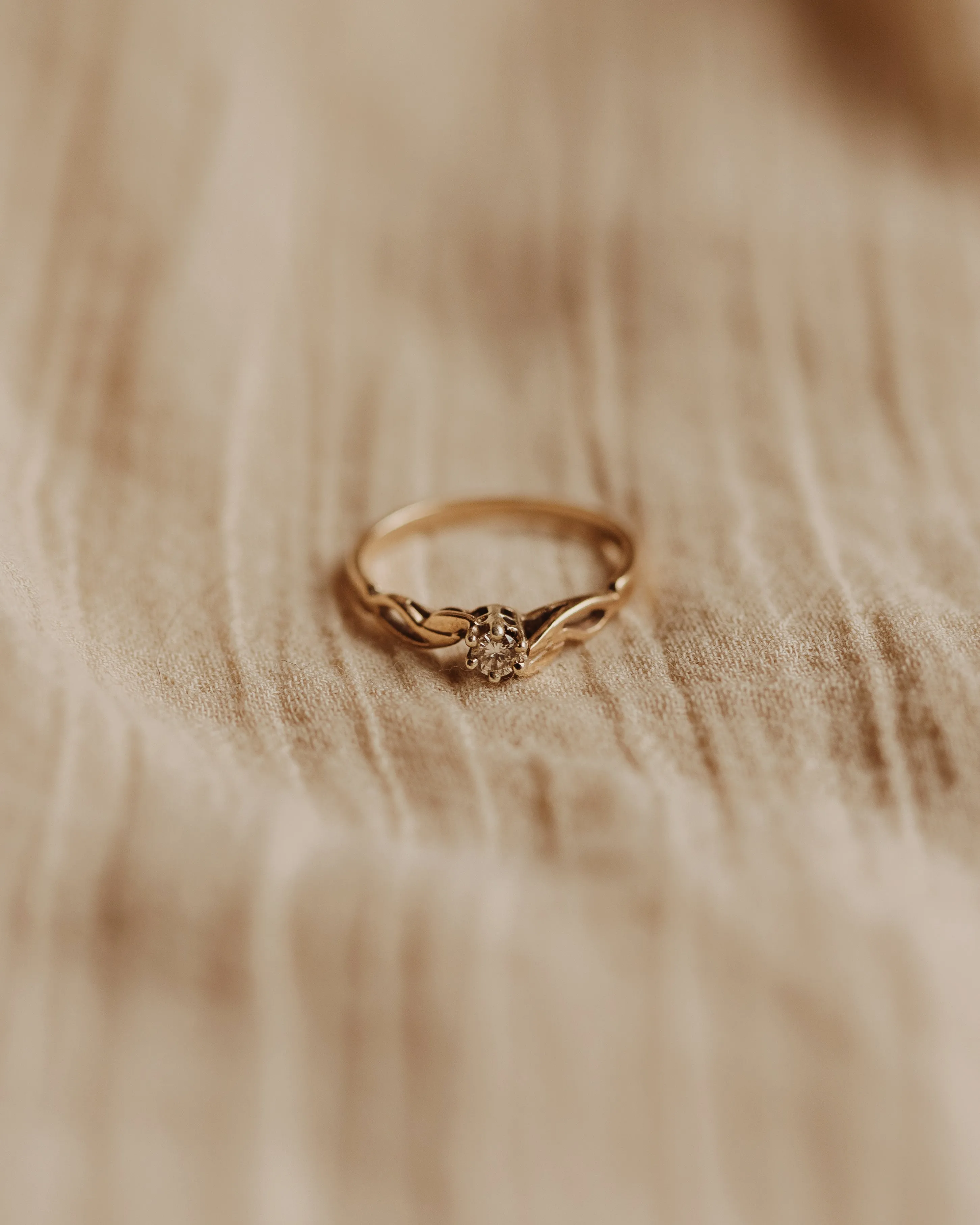 Laurel 9ct Gold Diamond Solitaire Ring sold by Rock n Rose product image thumbnail 2