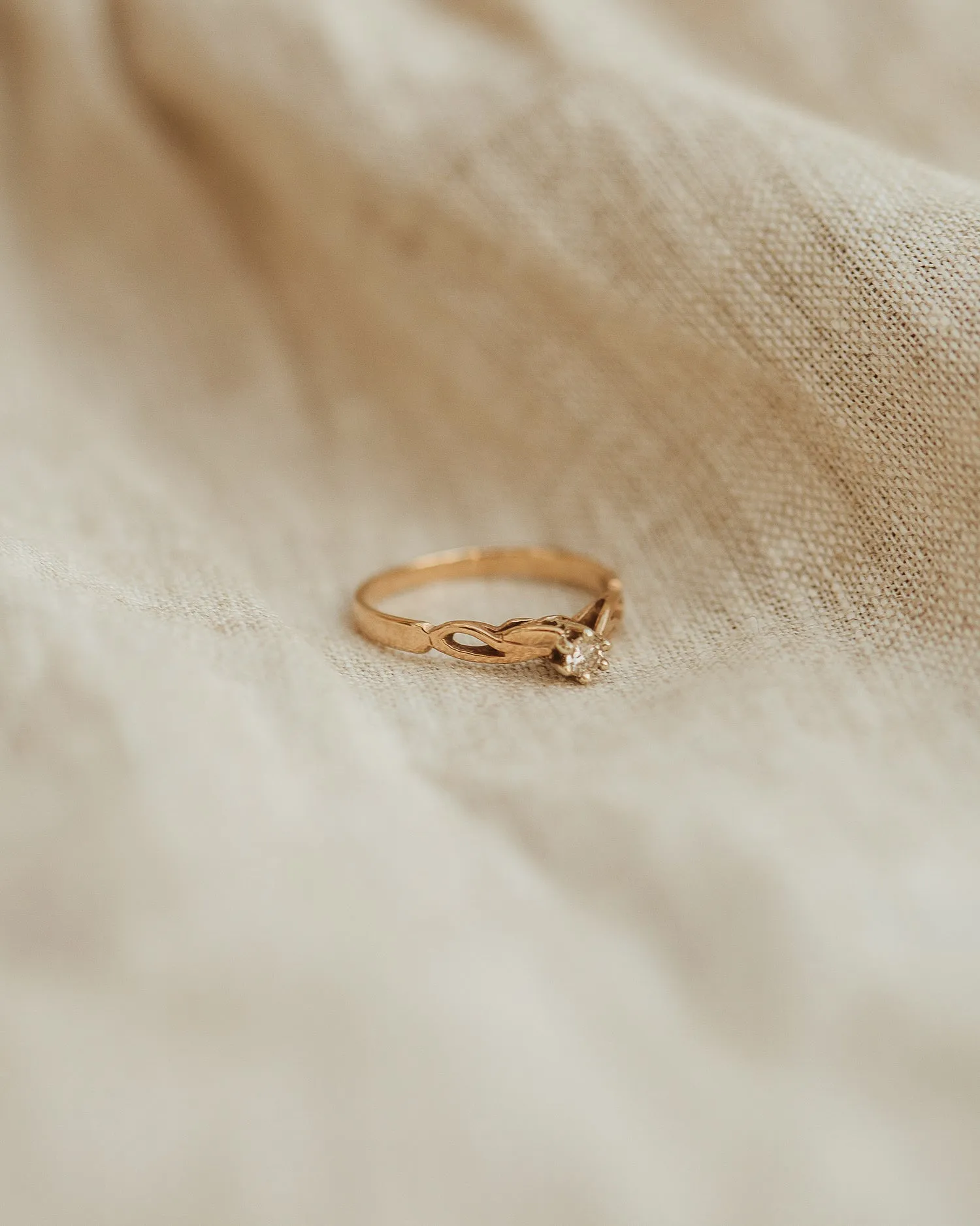 Laurel 9ct Gold Diamond Solitaire Ring sold by Rock n Rose product image thumbnail 3