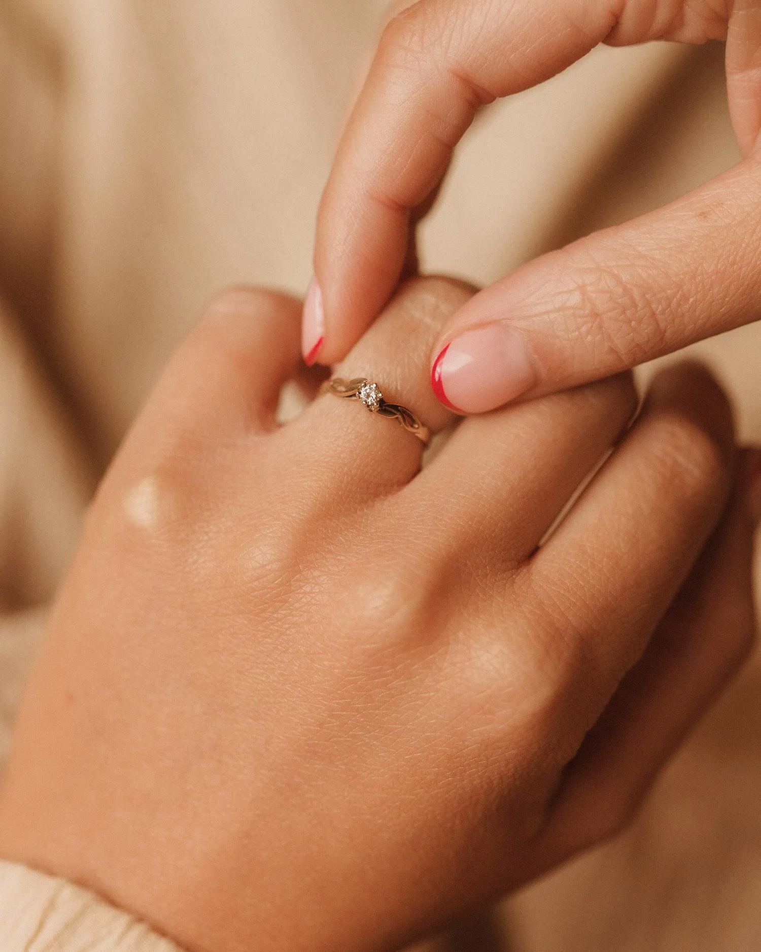 Laurel 9ct Gold Diamond Solitaire Ring sold by Rock n Rose