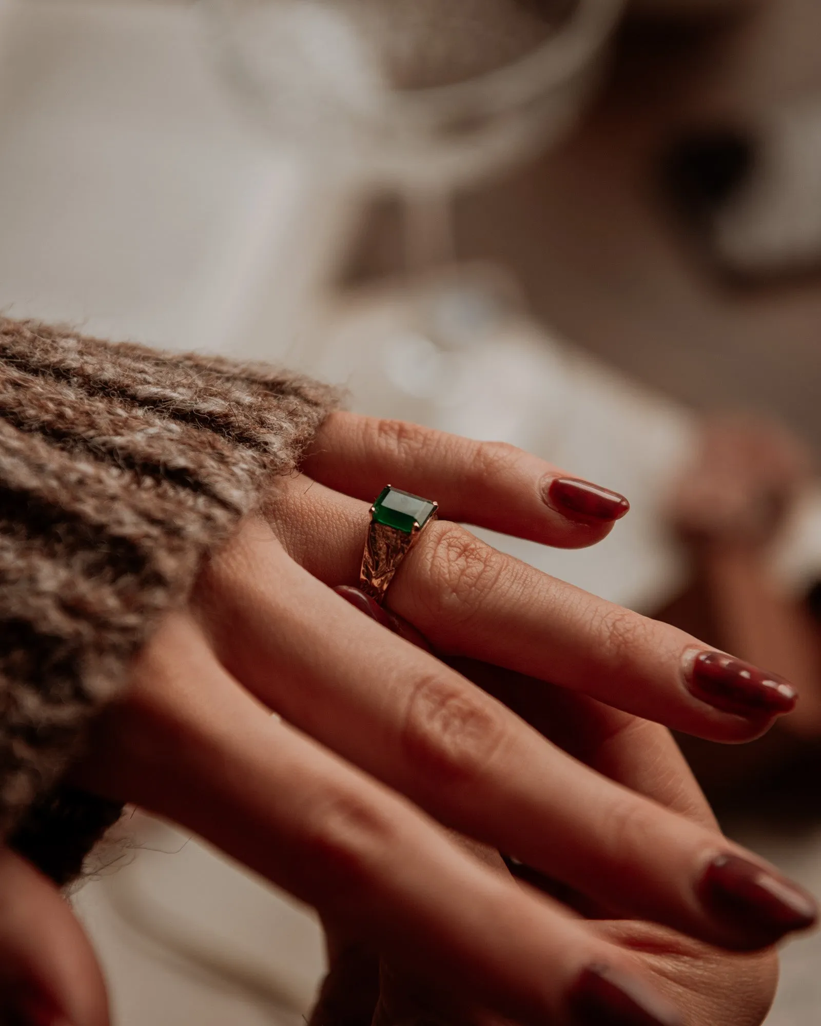 Elizabeth 9ct Gold Emerald Ring sold by Rock n Rose product image thumbnail 5