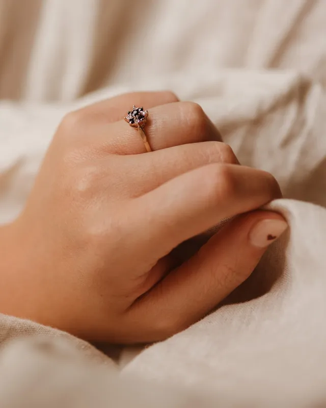 Loretta 9ct Gold Sapphire & Diamond Ring sold by Rock n Rose