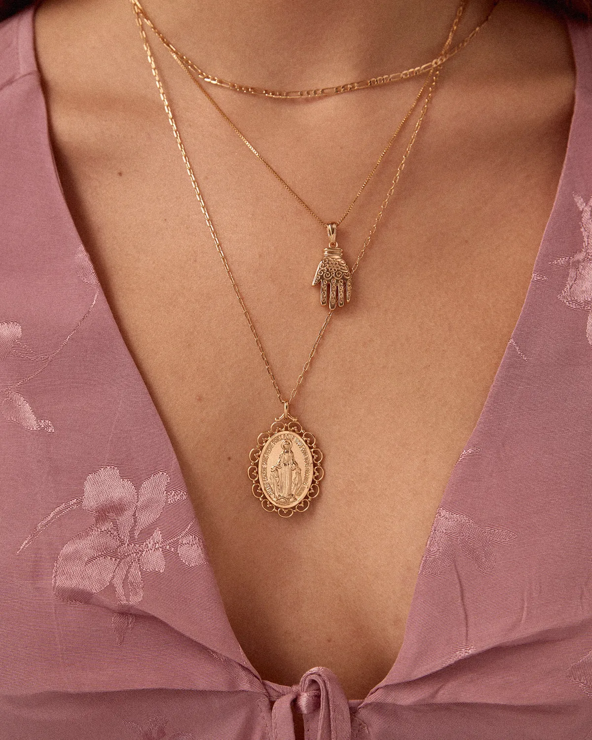 Madonna Floral Hand Necklace sold by Rock n Rose product image thumbnail 5