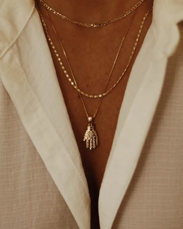 Madonna Floral Hand Necklace made by Rock n Rose