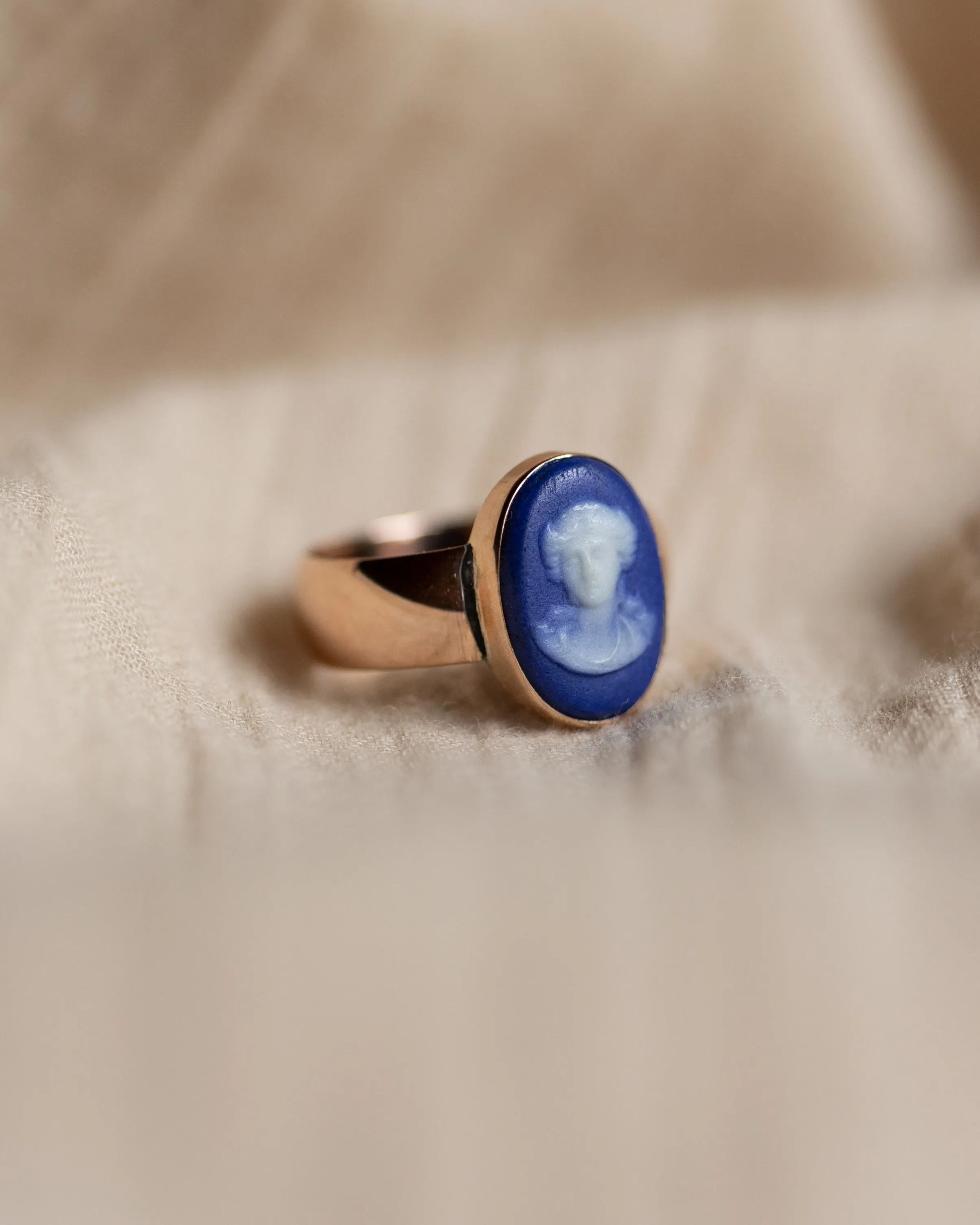 Berthilde 1908 Antique 9ct Gold Wedgwood Cameo Ring sold by Rock n Rose product image thumbnail 5