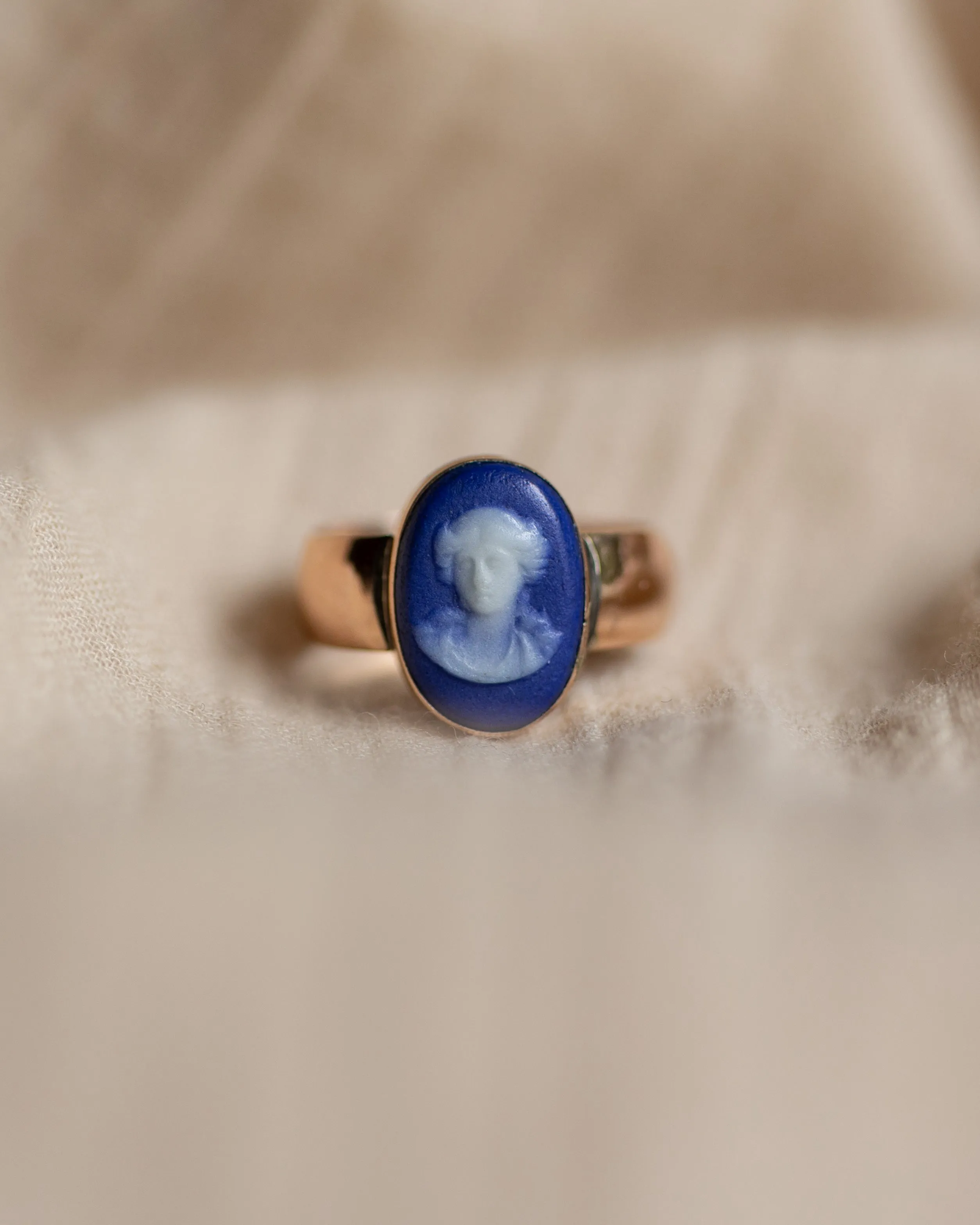Berthilde 1908 Antique 9ct Gold Wedgwood Cameo Ring sold by Rock n Rose product image thumbnail 4