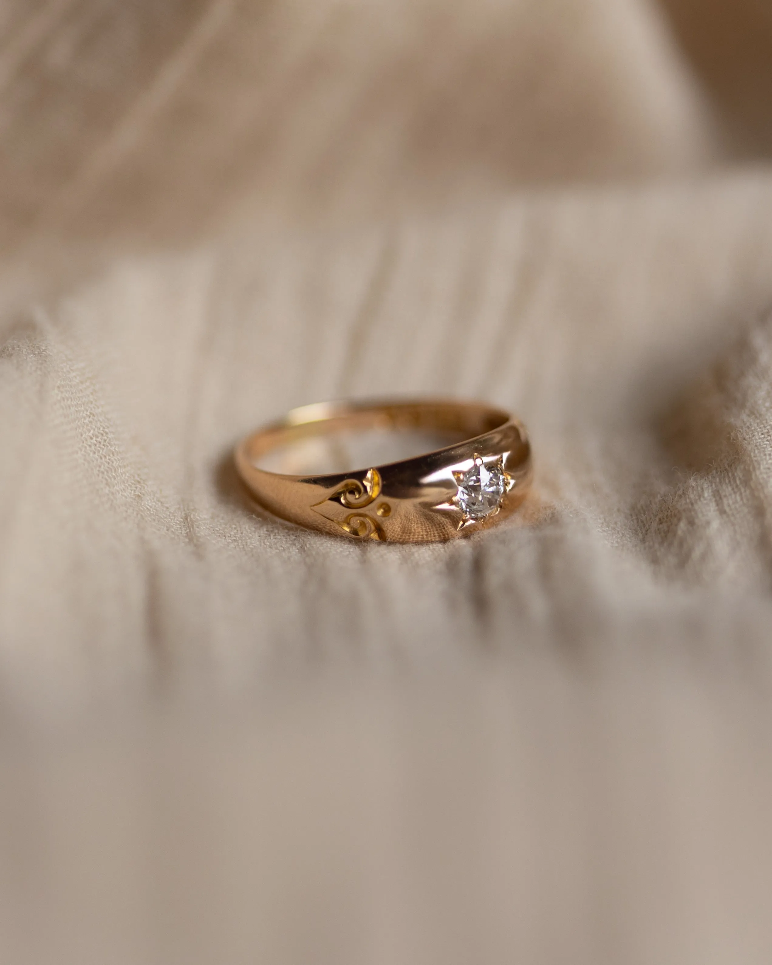 Alfreda 1897 Antique 18ct Gold Star Set Diamond Ring sold by Rock n Rose product image thumbnail 5