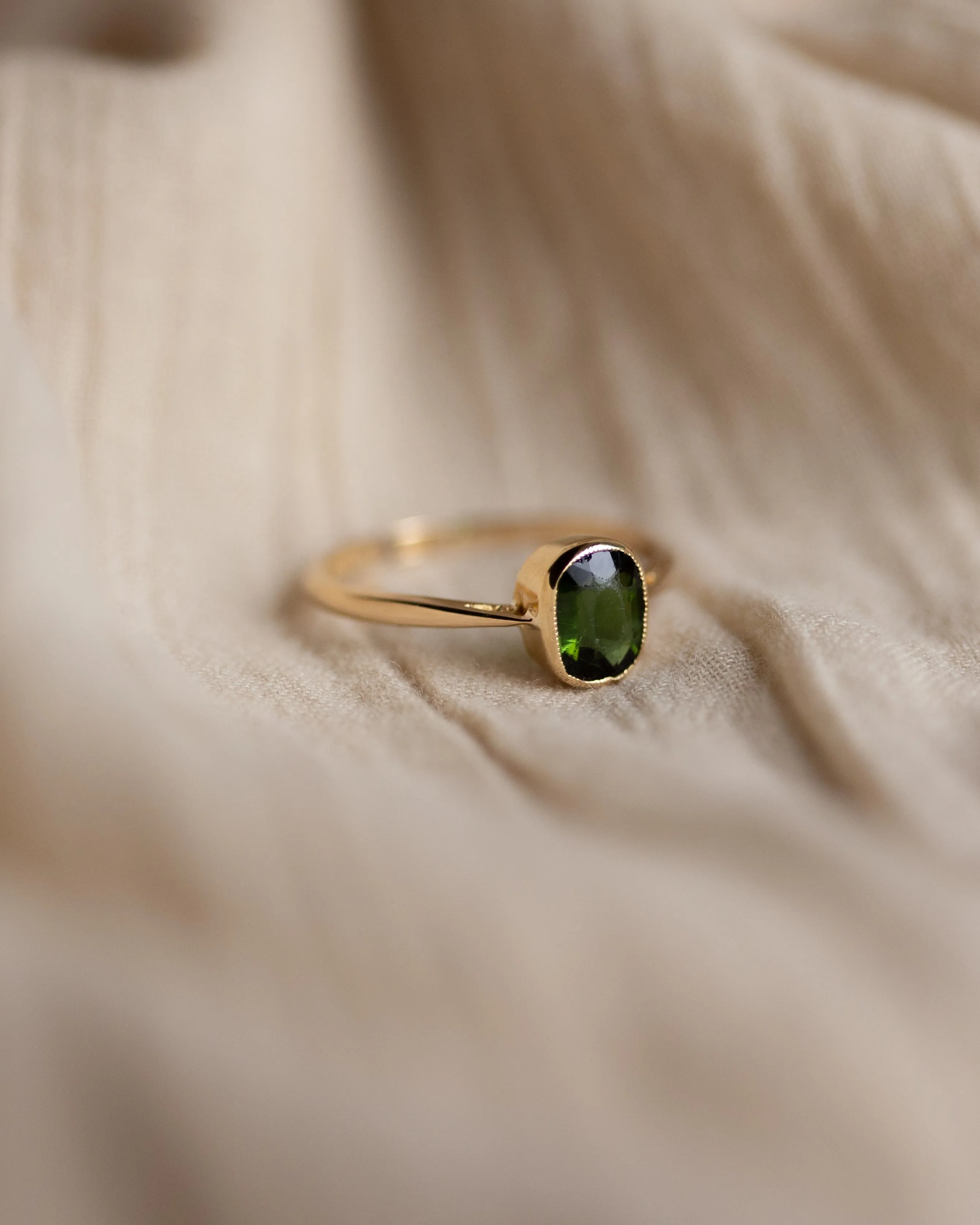 Hester Antique 18ct Gold Tourmaline Single Stone Ring sold by Rock n Rose product image thumbnail 5