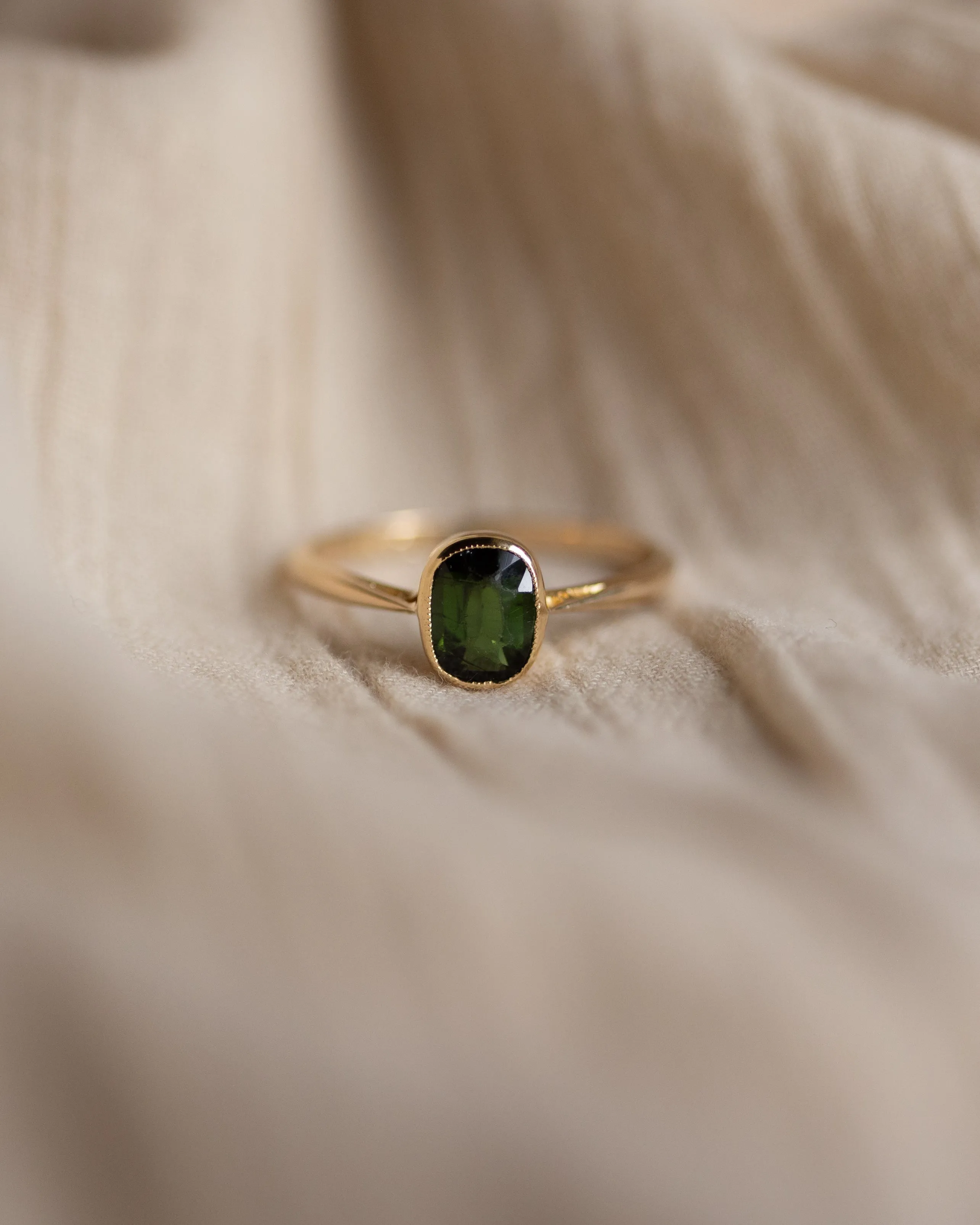 Hester Antique 18ct Gold Tourmaline Single Stone Ring sold by Rock n Rose product image thumbnail 4