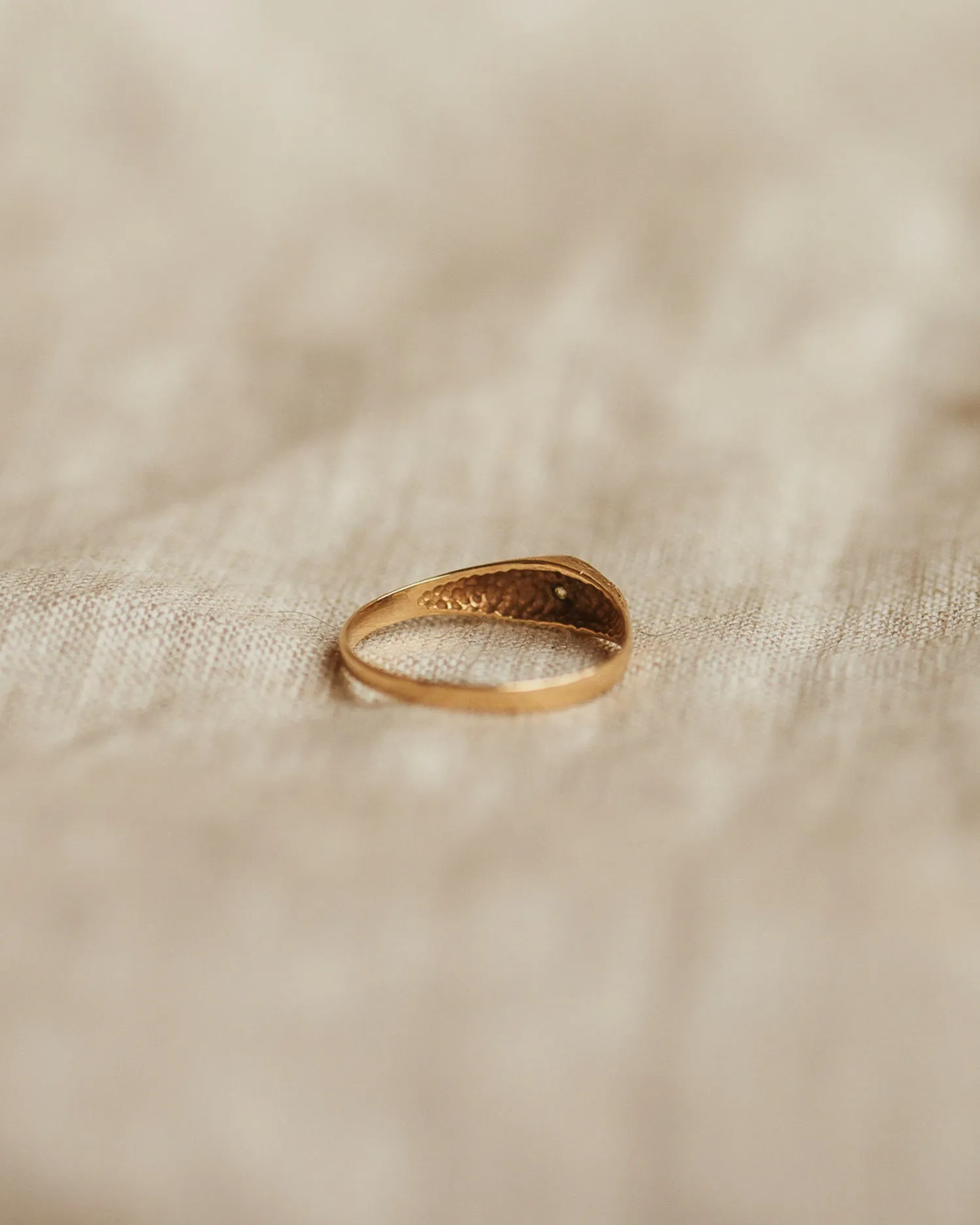 Irina 9ct Gold Starburst Signet Ring sold by Rock n Rose product image thumbnail 4