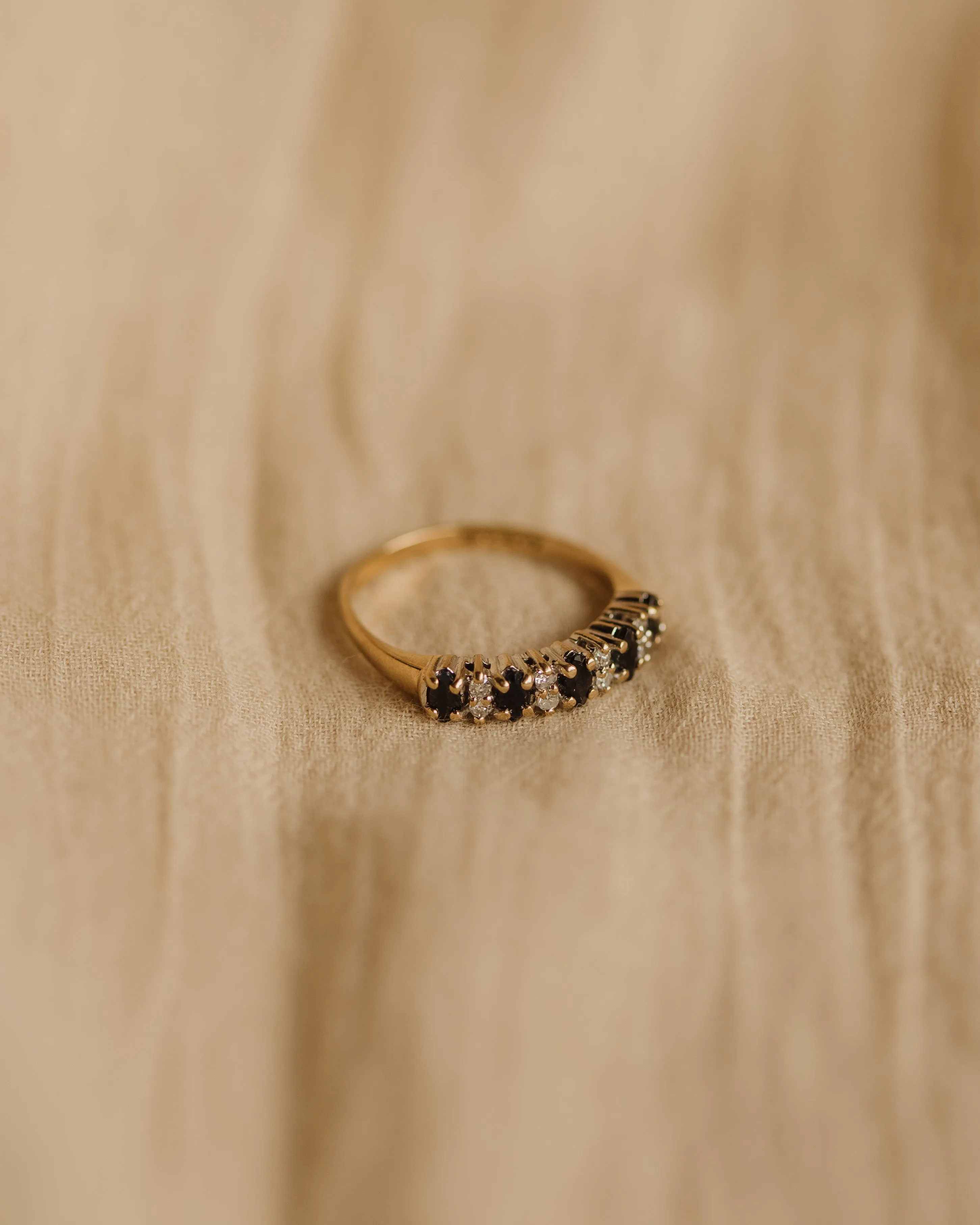 Lottie 1991 9ct Gold Sapphire & Diamond Ring sold by Rock n Rose product image thumbnail 3