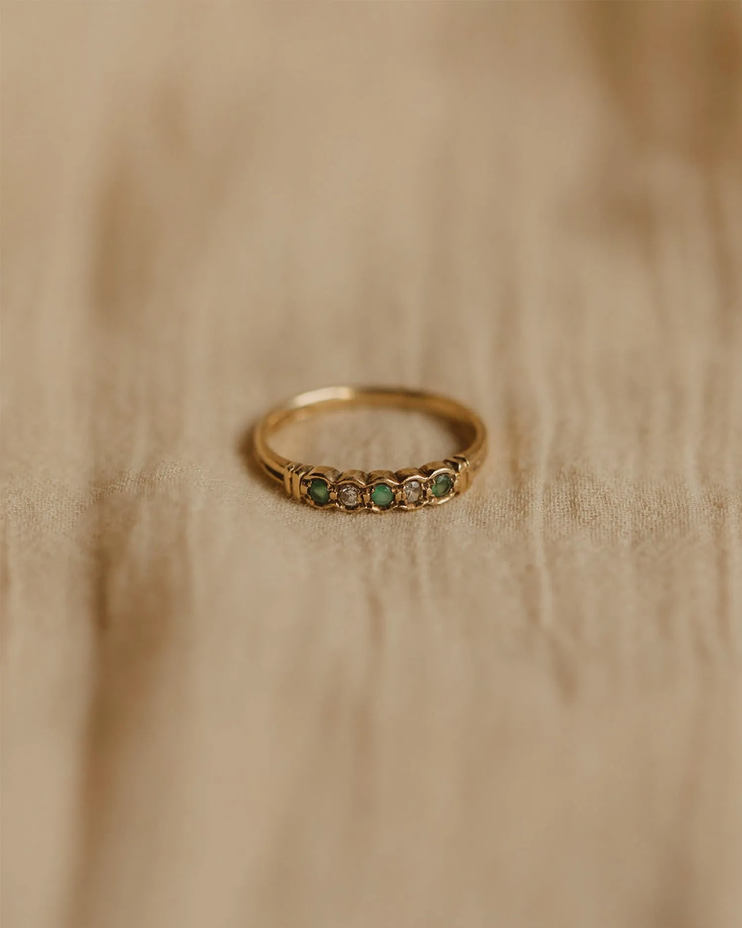 Alexandra 1990 9ct Gold Emerald Ring sold by Rock n Rose product image thumbnail 2