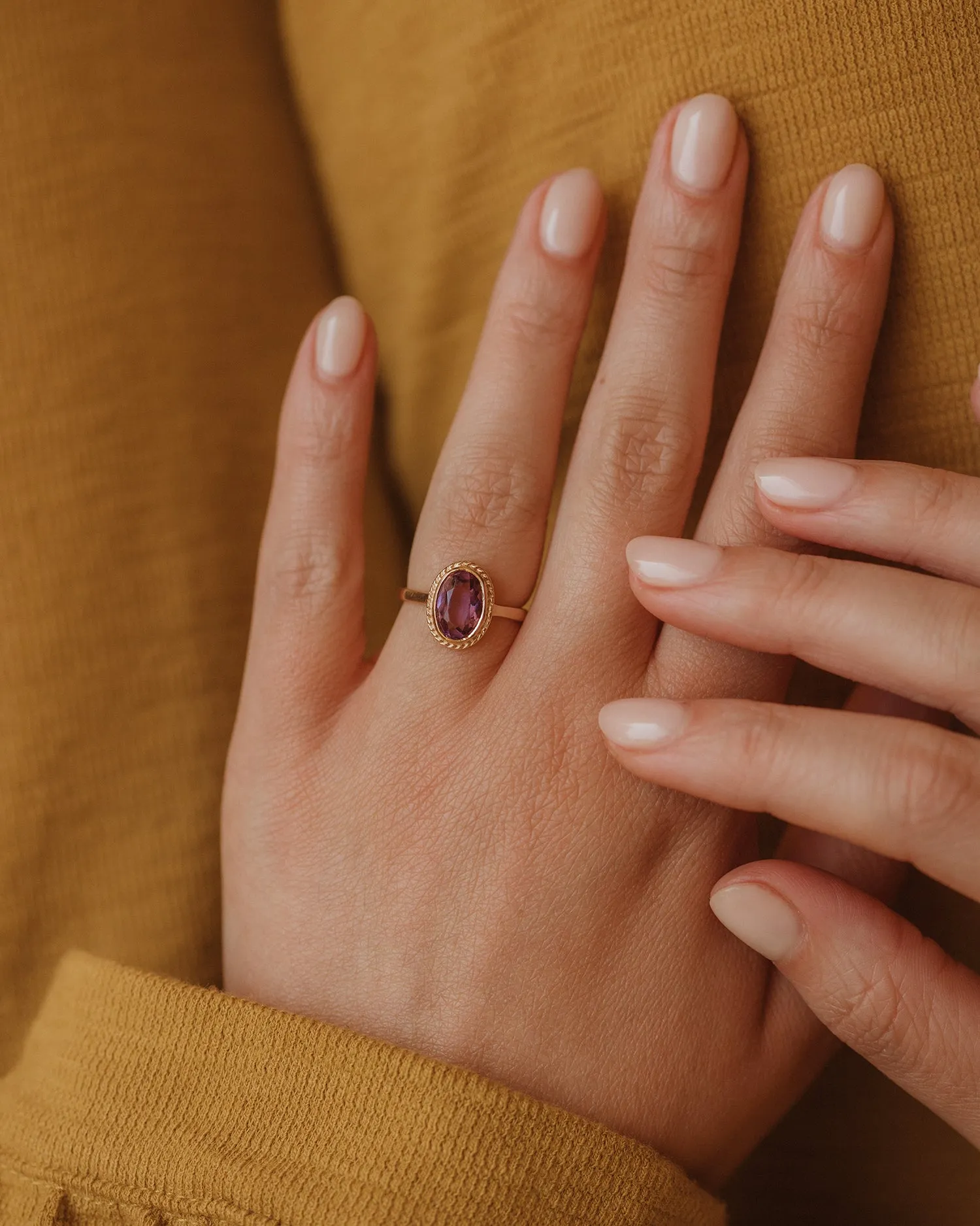 Annette Vintage 9ct Gold Amethyst Ring sold by Rock n Rose product image thumbnail 5