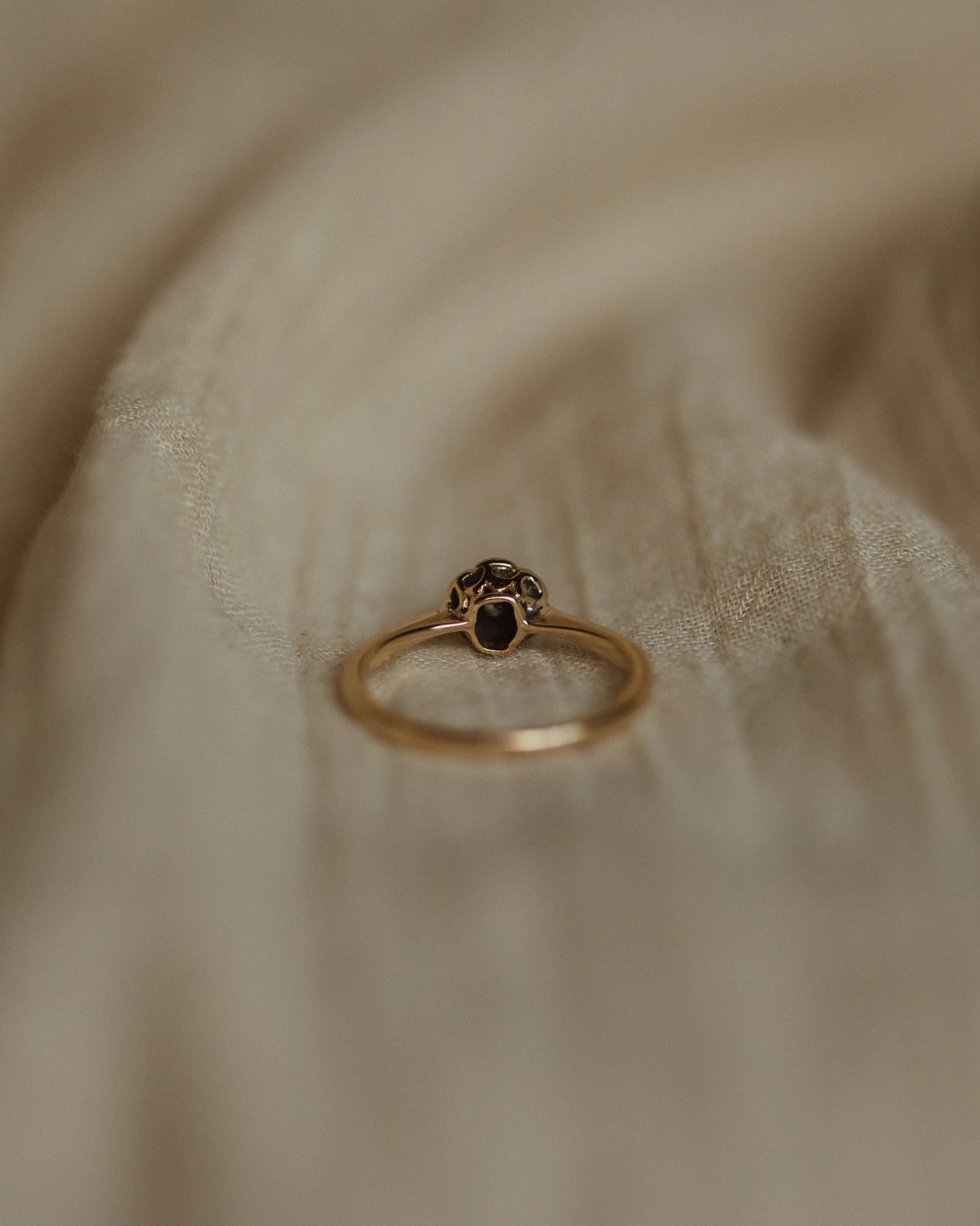 Eliza Vintage 18ct Gold Diamond Daisy Cluster Ring sold by Rock n Rose product image thumbnail 5