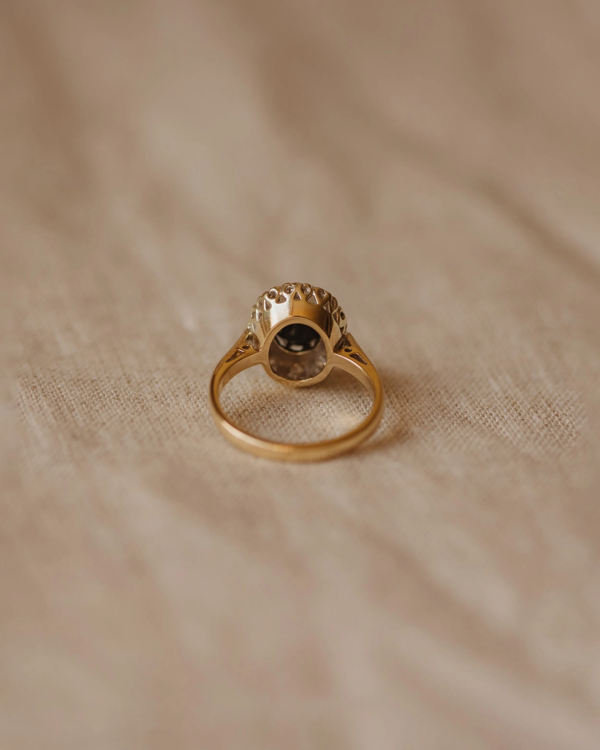 Lillian 1981 9ct Gold Sapphire & Diamond Cluster Ring sold by Rock n Rose product image thumbnail 5