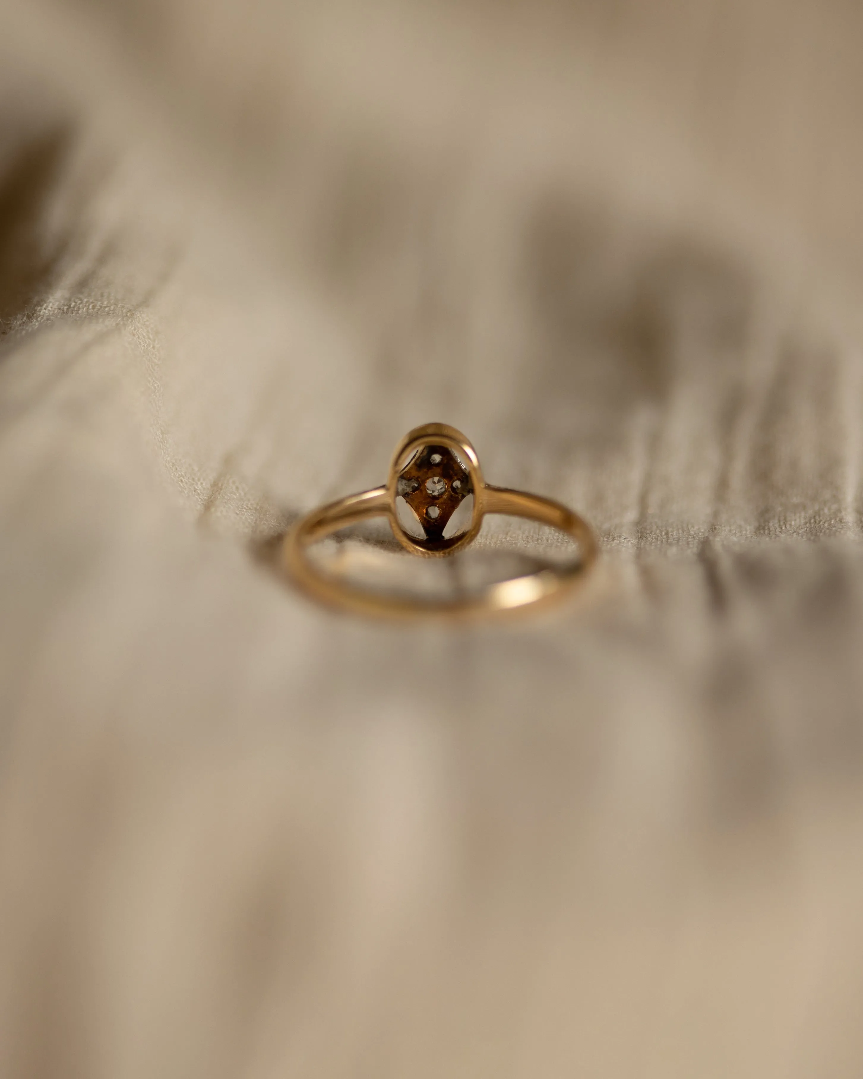 Ida Art Deco 18ct Gold & Platinum Diamond Ring sold by Rock n Rose product image thumbnail 5