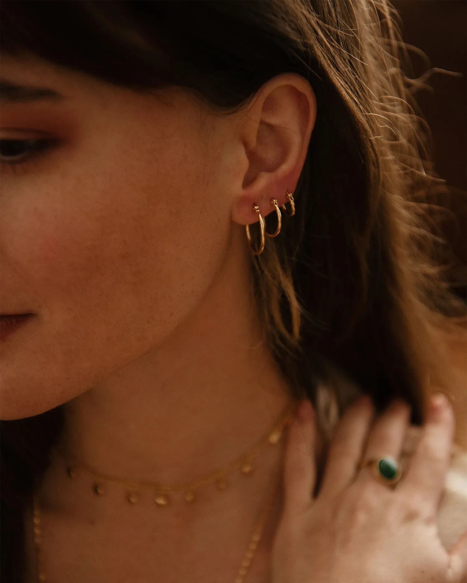 Irma Gold Vermeil 10mm Hoops sold by Rock n Rose product image thumbnail 5