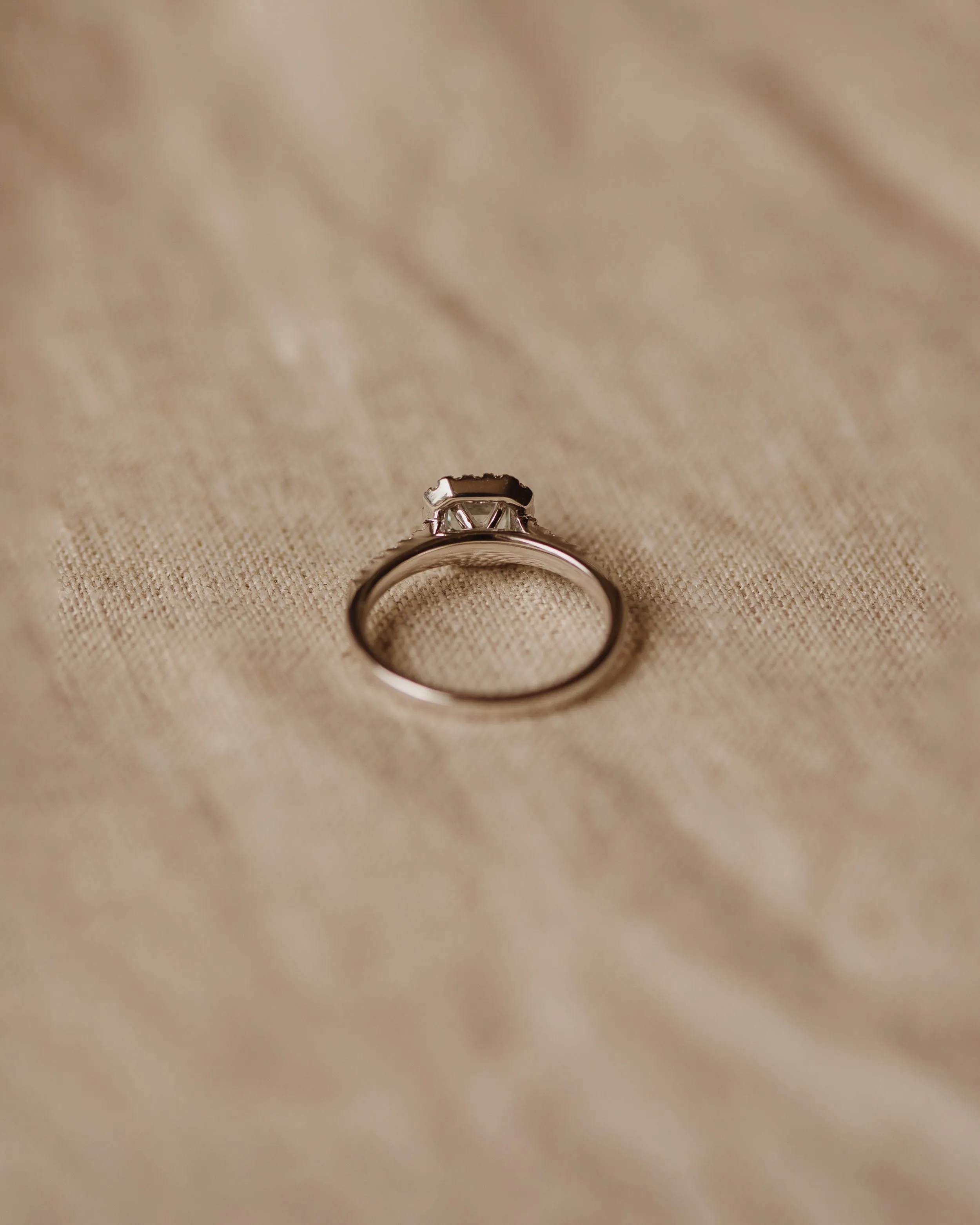 Olivia 18ct White Gold Aquamarine & Diamond Cluster Ring sold by Rock n Rose product image thumbnail 5