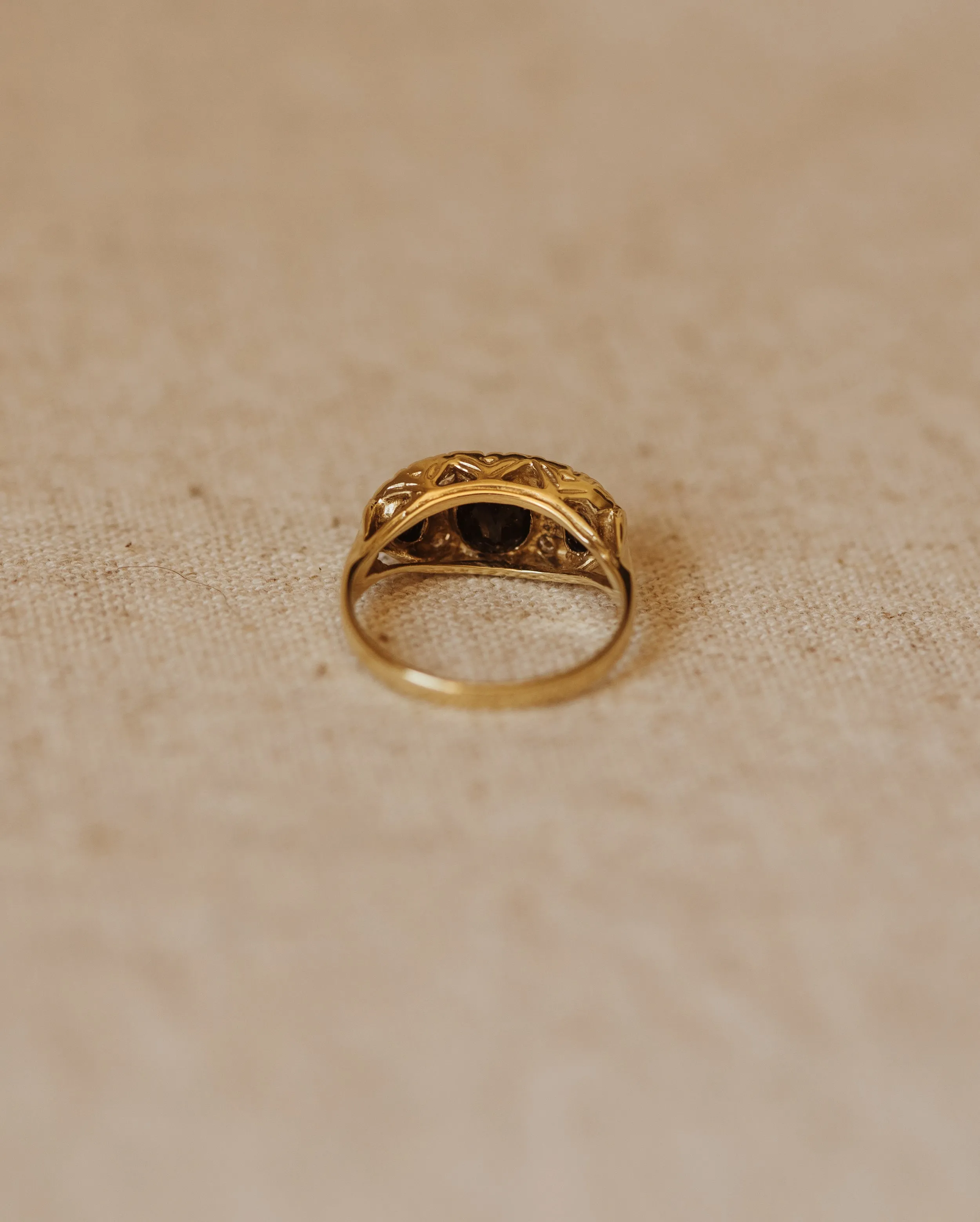 Lucille Vintage 9ct Gold Sapphire & Diamond Ring sold by Rock n Rose product image thumbnail 4