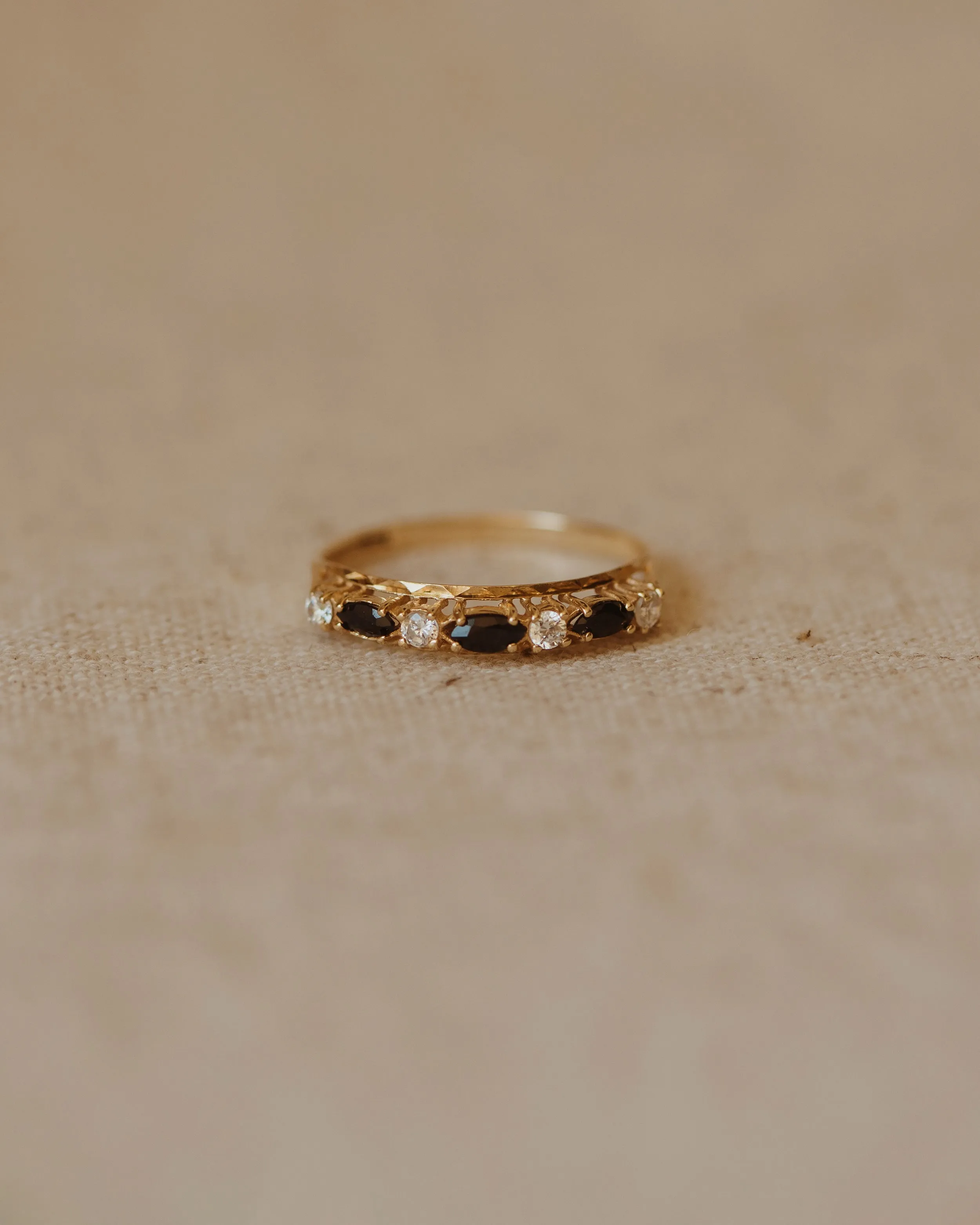 Ethel 1987 9ct Gold Sapphire Half Eternity Ring sold by Rock n Rose product image thumbnail 2