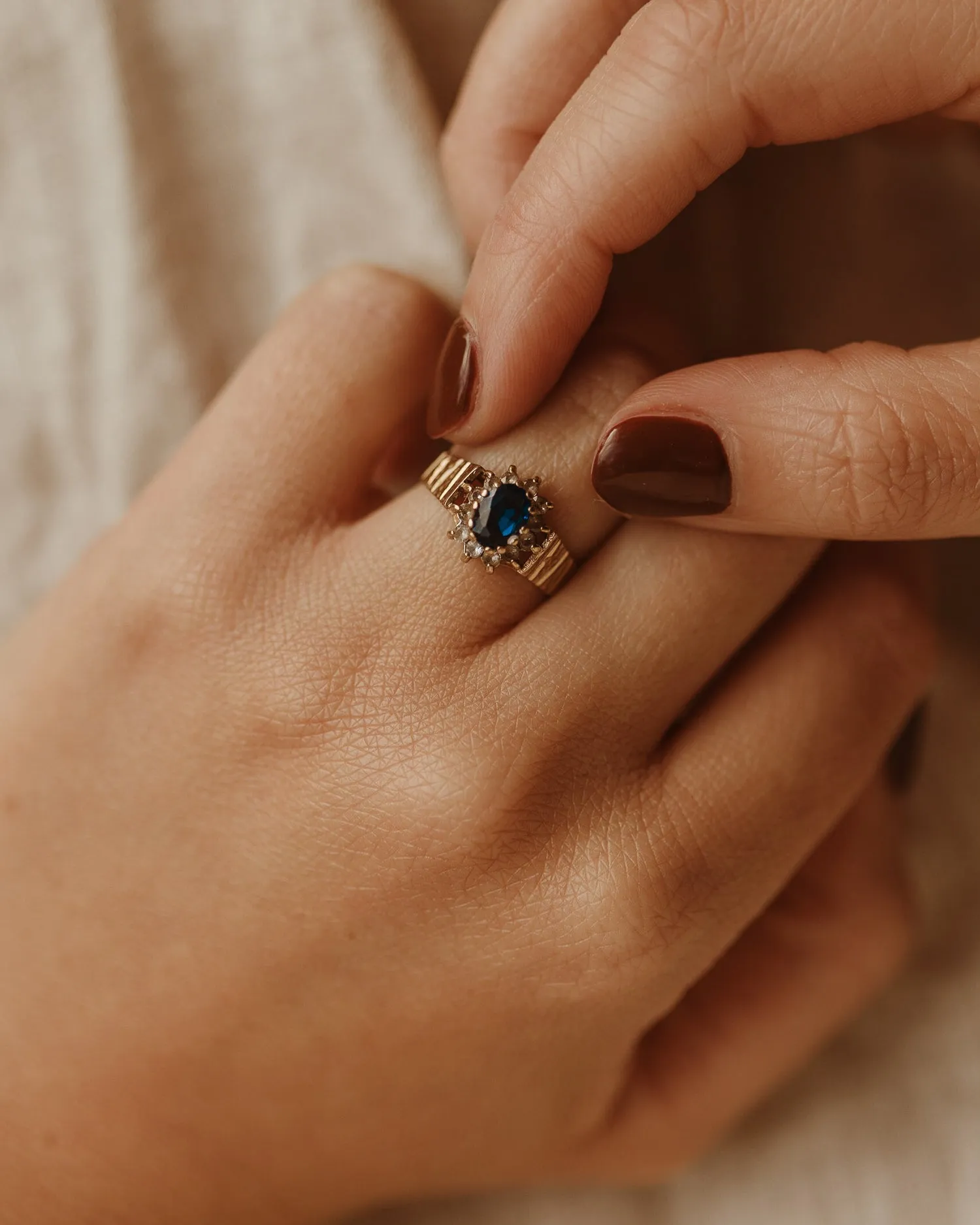 Celeste 1977 9ct Gold Sapphire Ring sold by Rock n Rose product image thumbnail 2