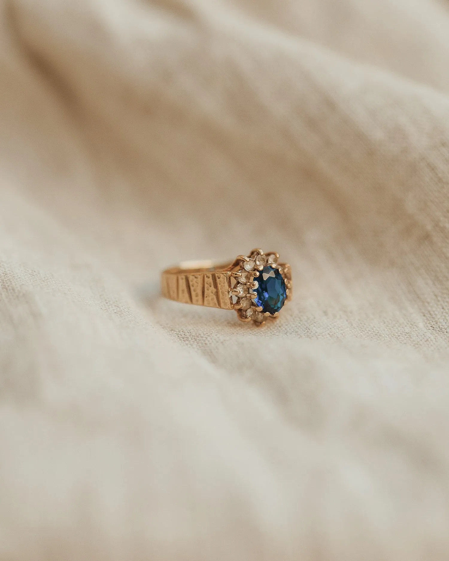 Celeste 1977 9ct Gold Sapphire Ring sold by Rock n Rose product image thumbnail 3