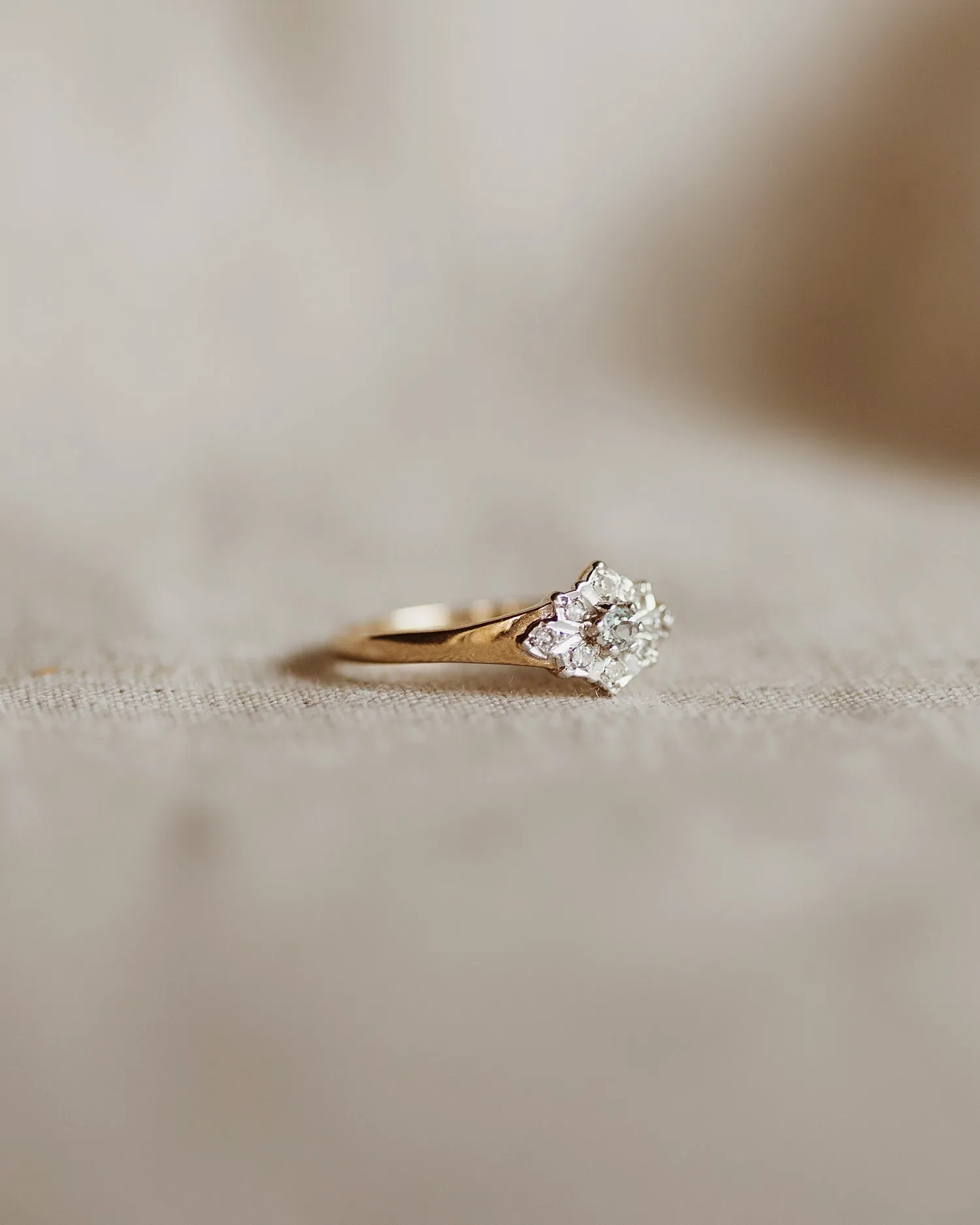 Nettie 9ct Gold Aquamarine & Diamond Ring sold by Rock n Rose product image thumbnail 4