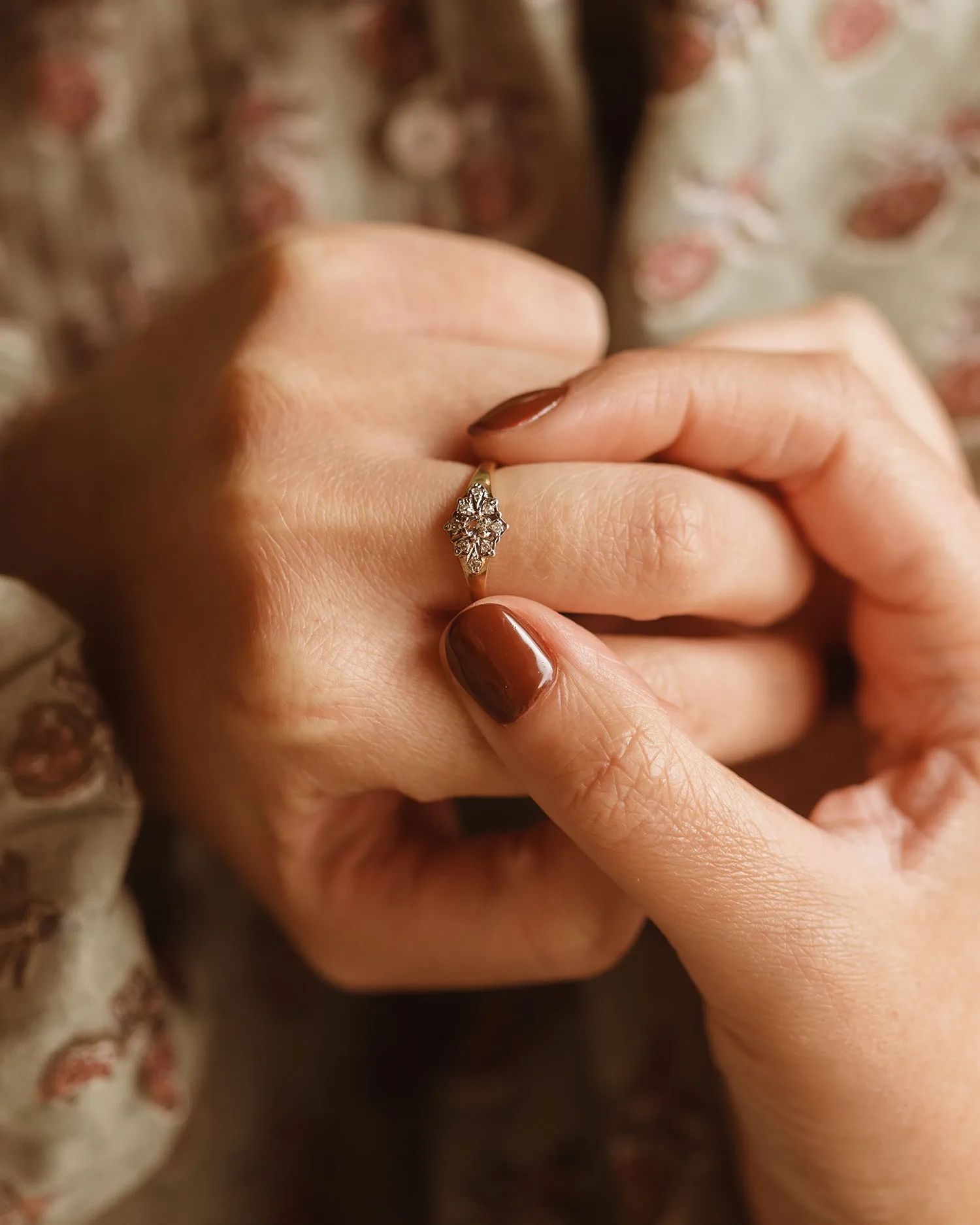 Nettie 9ct Gold Aquamarine & Diamond Ring sold by Rock n Rose product image thumbnail 2