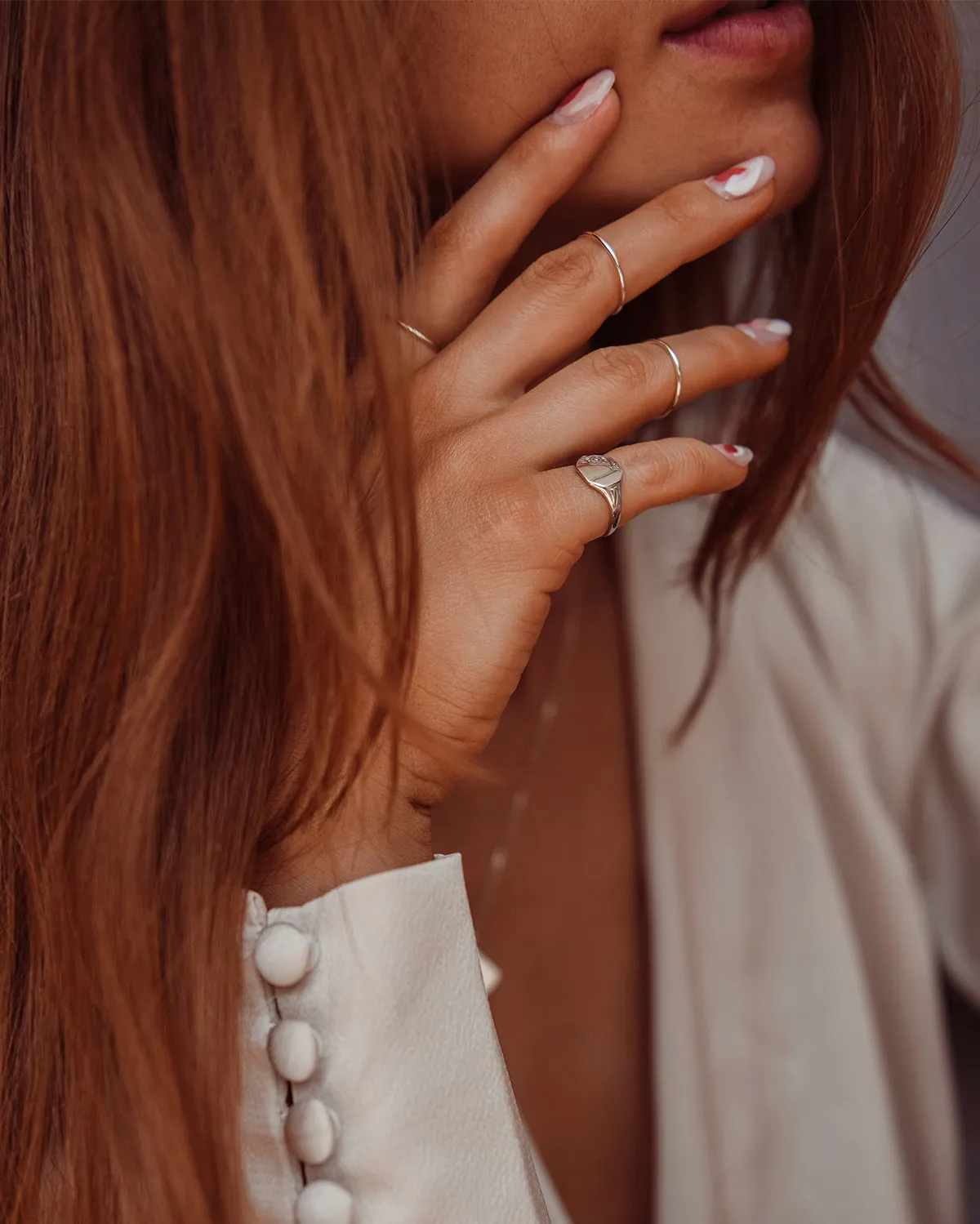 George Sterling Silver Signet Pinky Ring sold by Rock n Rose product image thumbnail 5