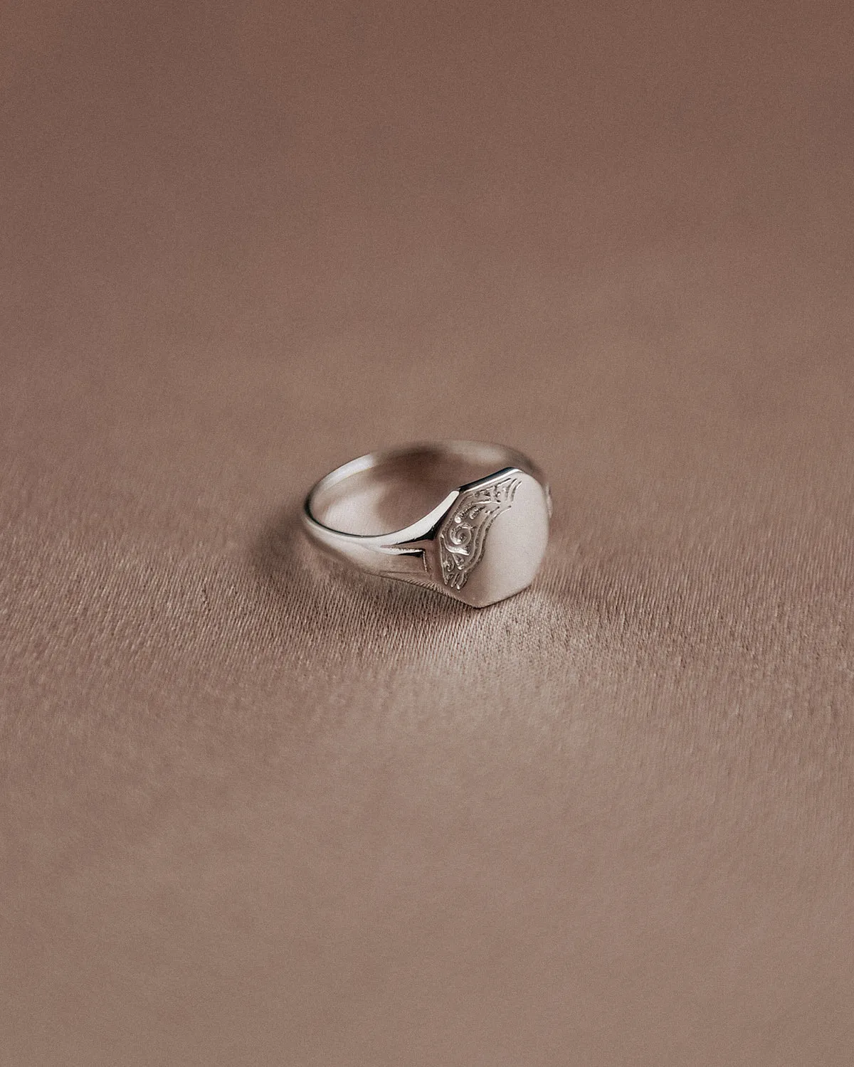 George Sterling Silver Signet Pinky Ring sold by Rock n Rose