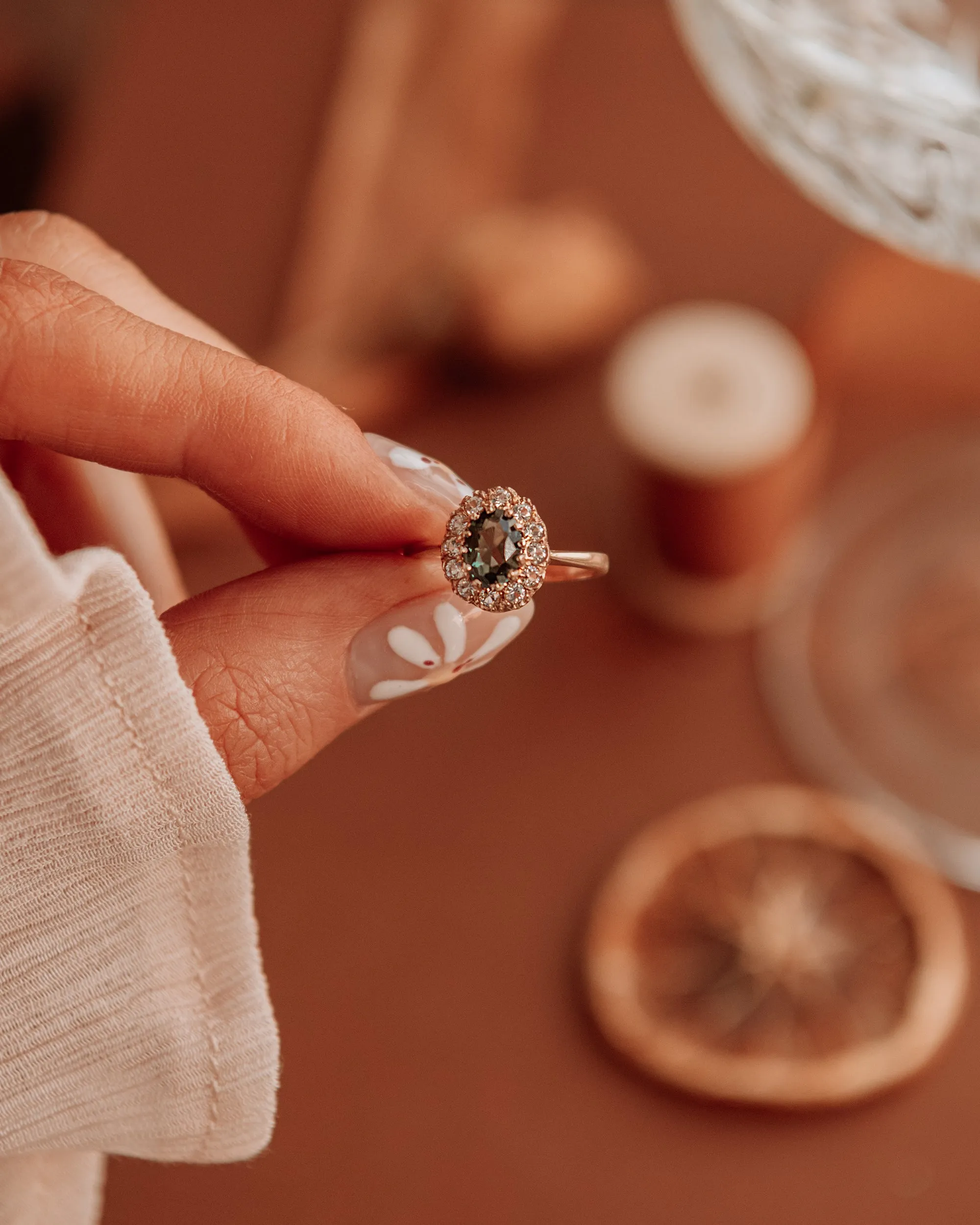 Lucille 9ct Gold Cluster Ring sold by Rock n Rose product image thumbnail 3