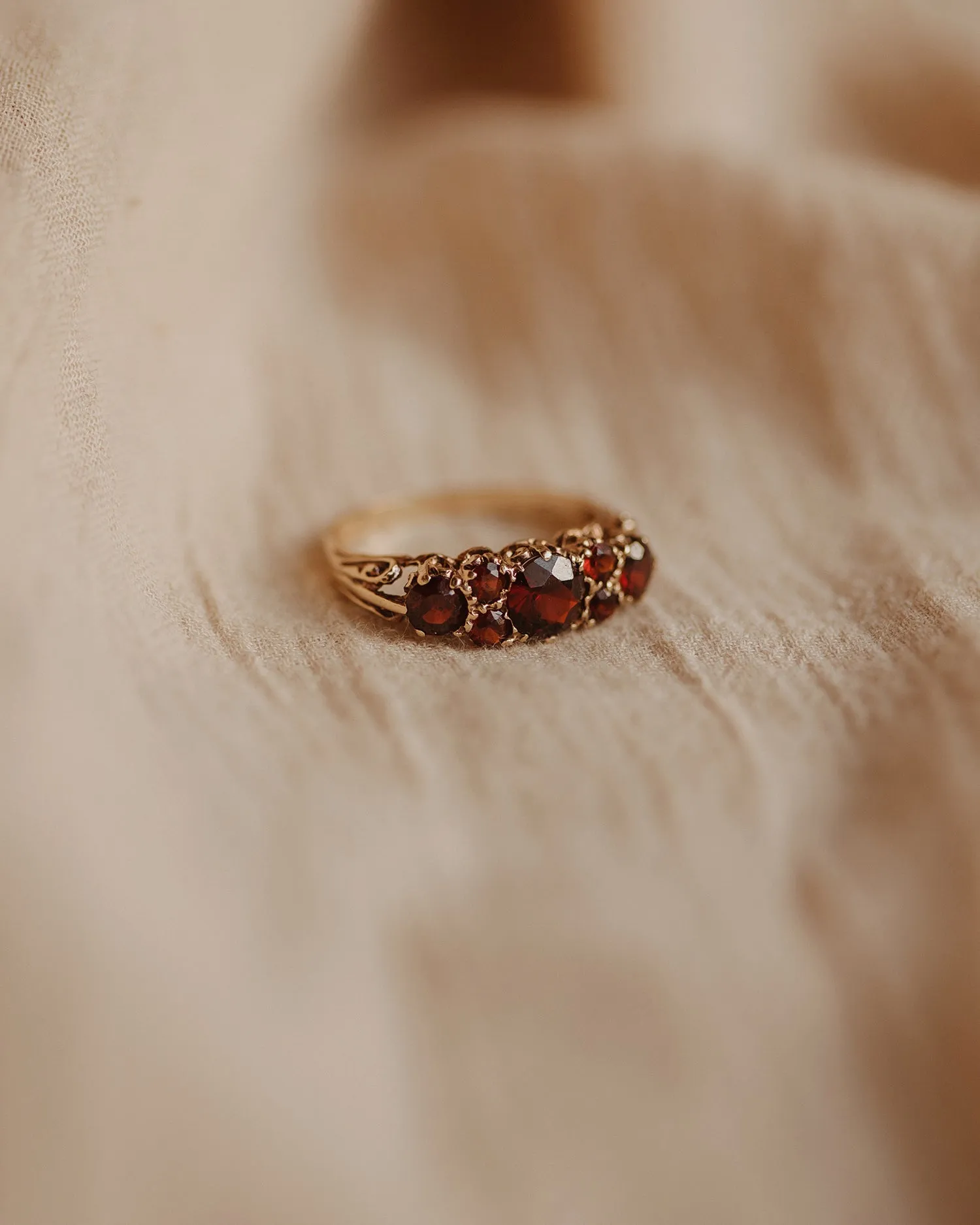 Georgie 1975 9ct Gold Garnet Ring sold by Rock n Rose product image thumbnail 3