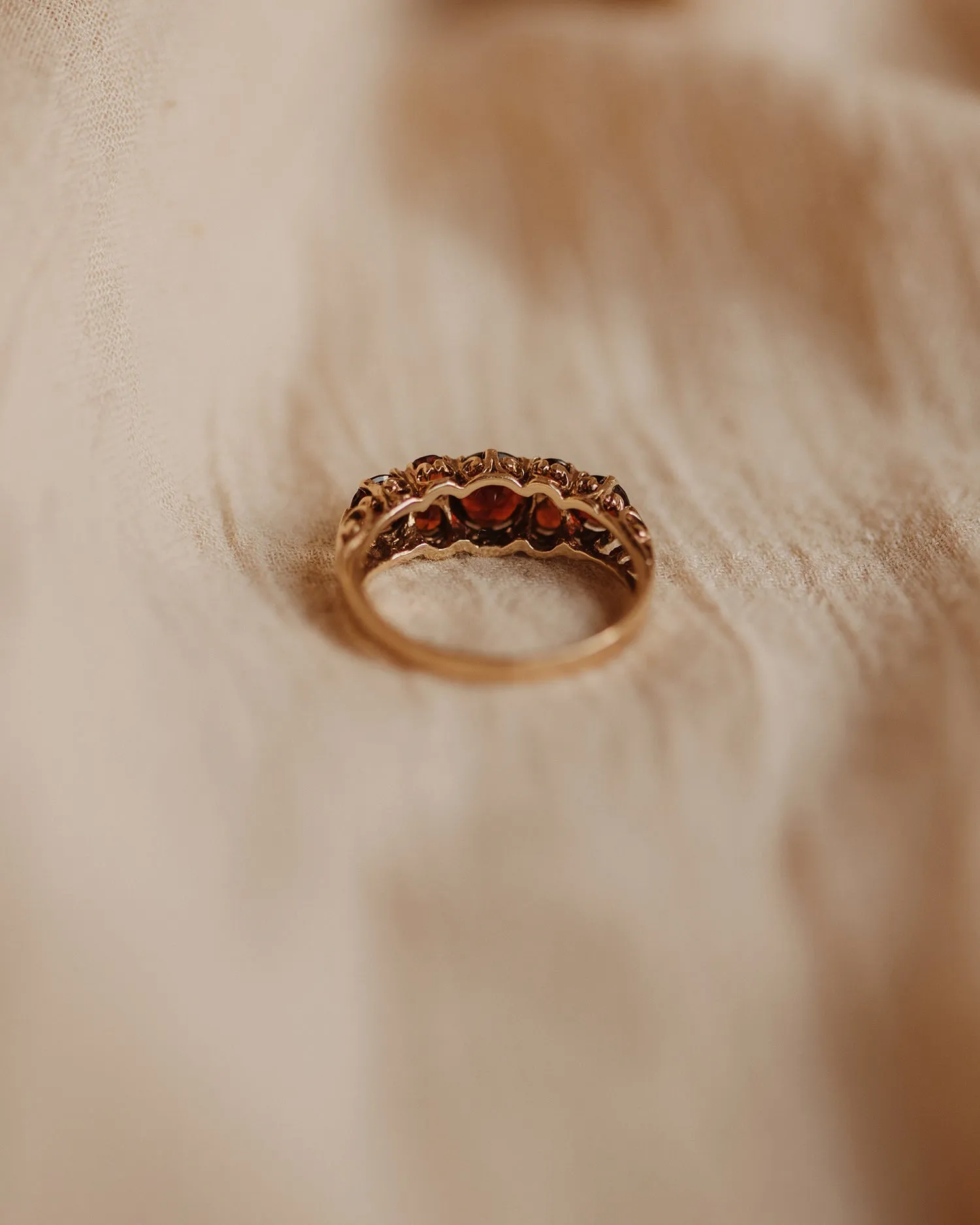 Georgie 1975 9ct Gold Garnet Ring sold by Rock n Rose product image thumbnail 4