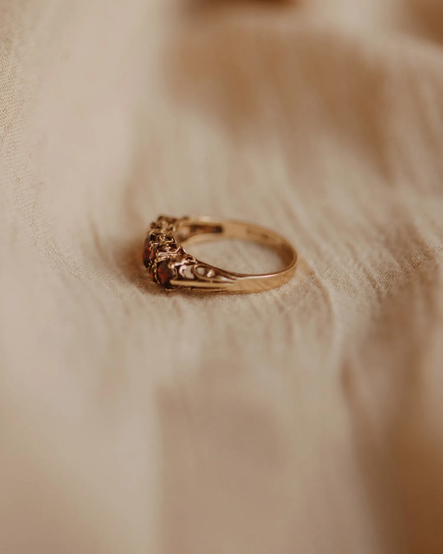 Georgie 1975 9ct Gold Garnet Ring sold by Rock n Rose product image thumbnail 5