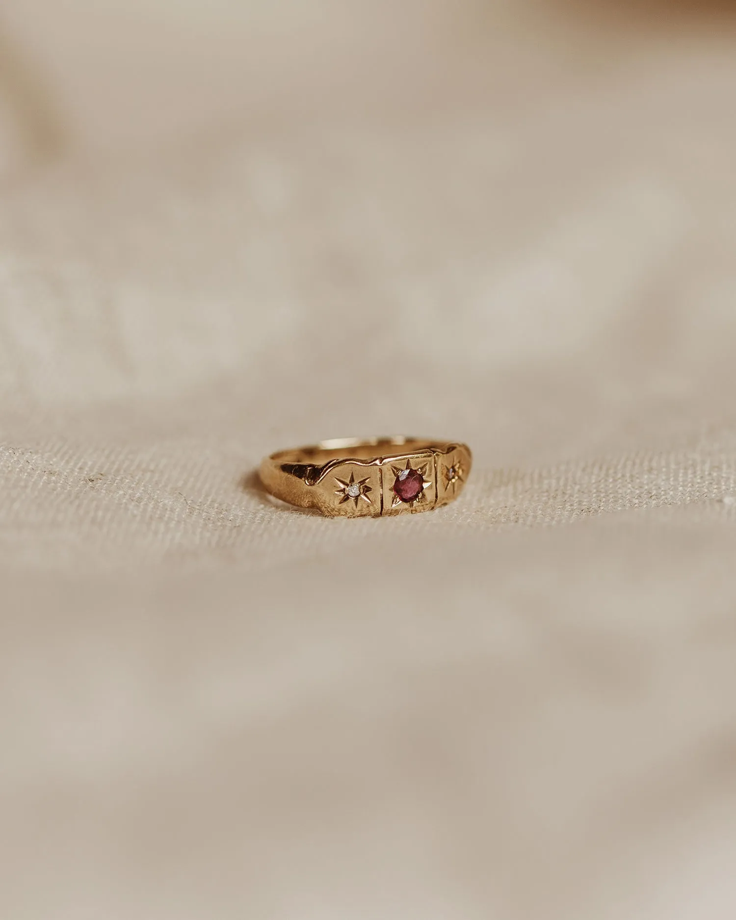 Florence 9ct Gold Ruby & Diamond Ring sold by Rock n Rose product image thumbnail 3