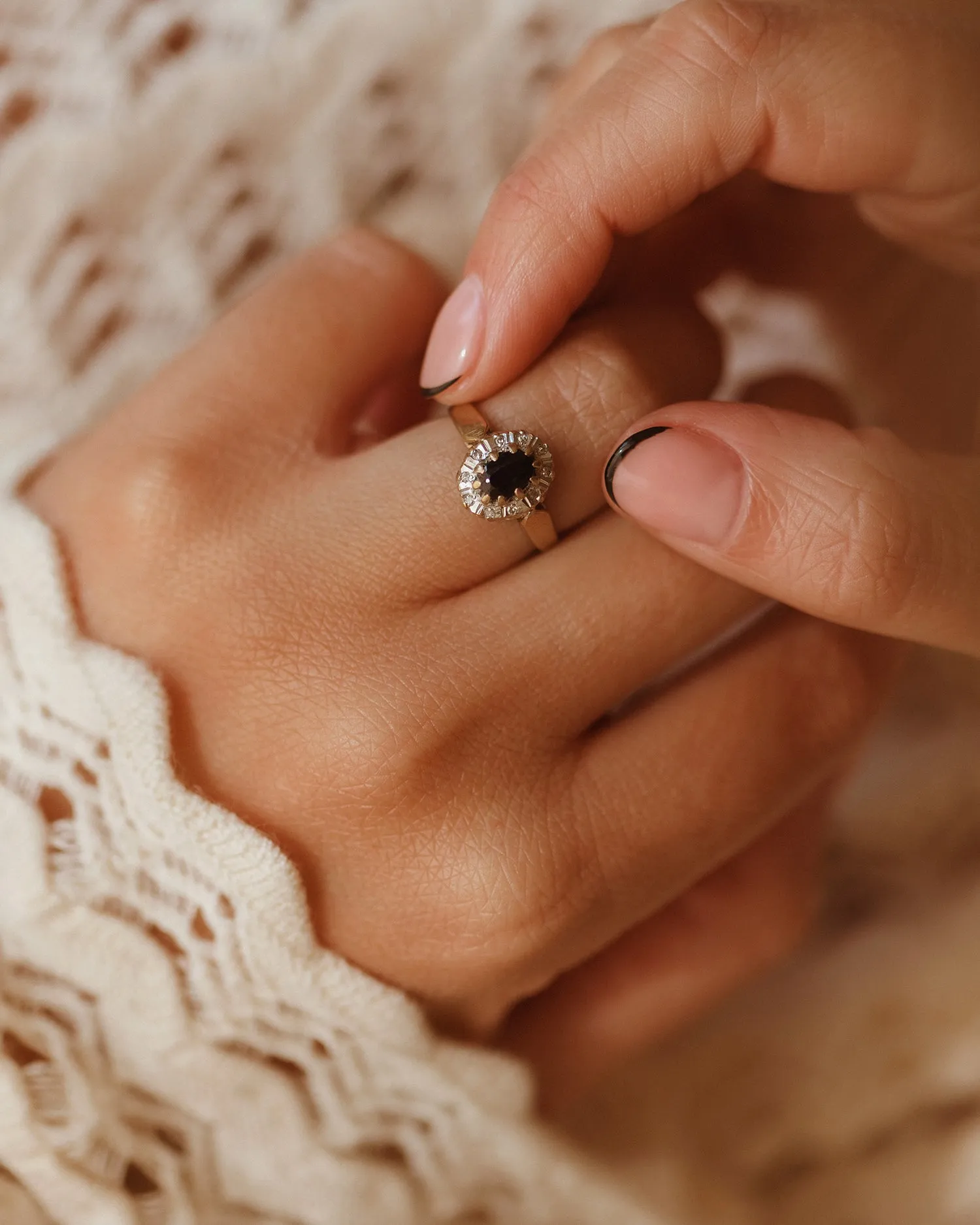 Simone 9ct Gold Sapphire & Diamond Ring sold by Rock n Rose