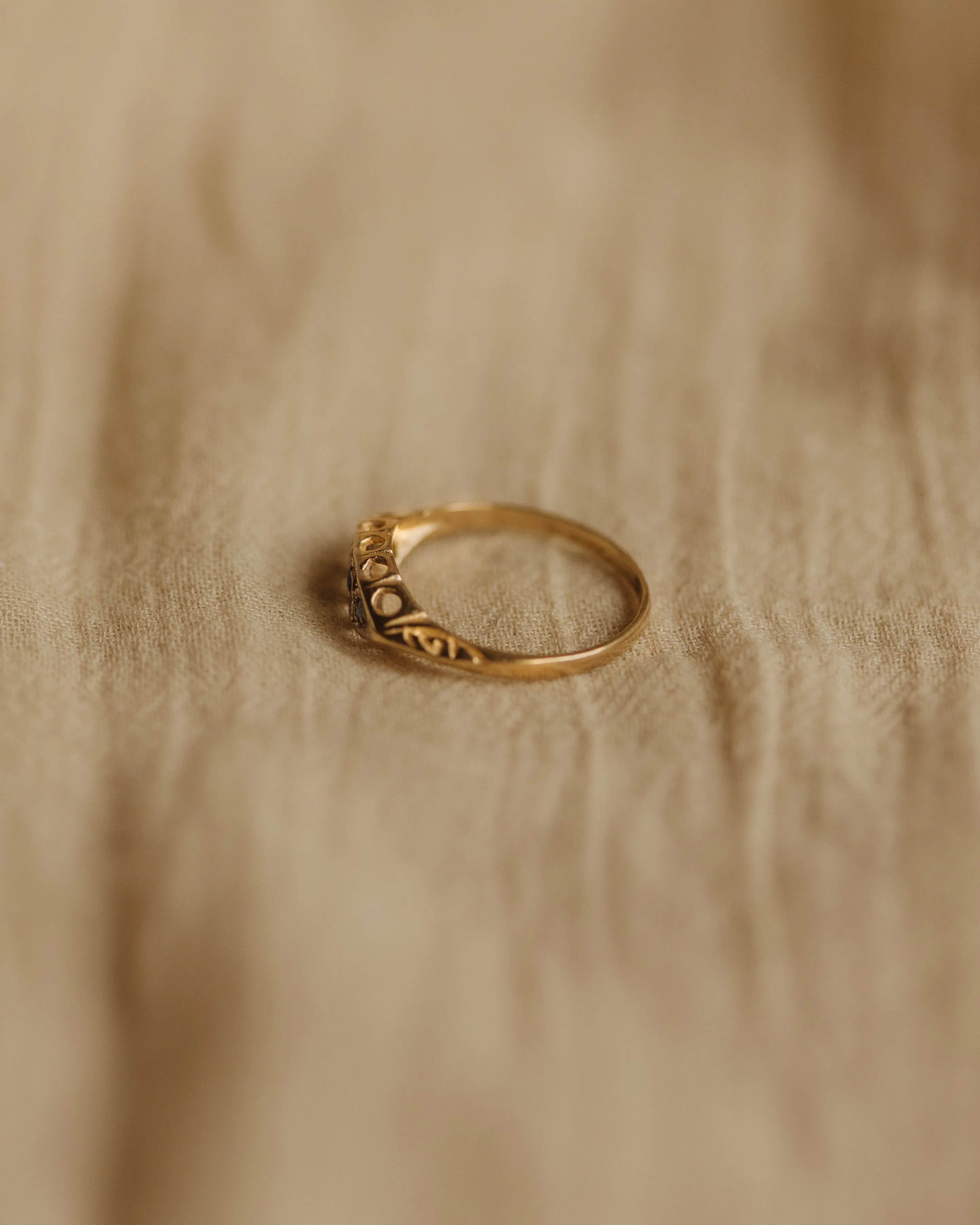 Evie Antique 9ct Gold Sapphire & Diamond Ring sold by Rock n Rose product image thumbnail 5