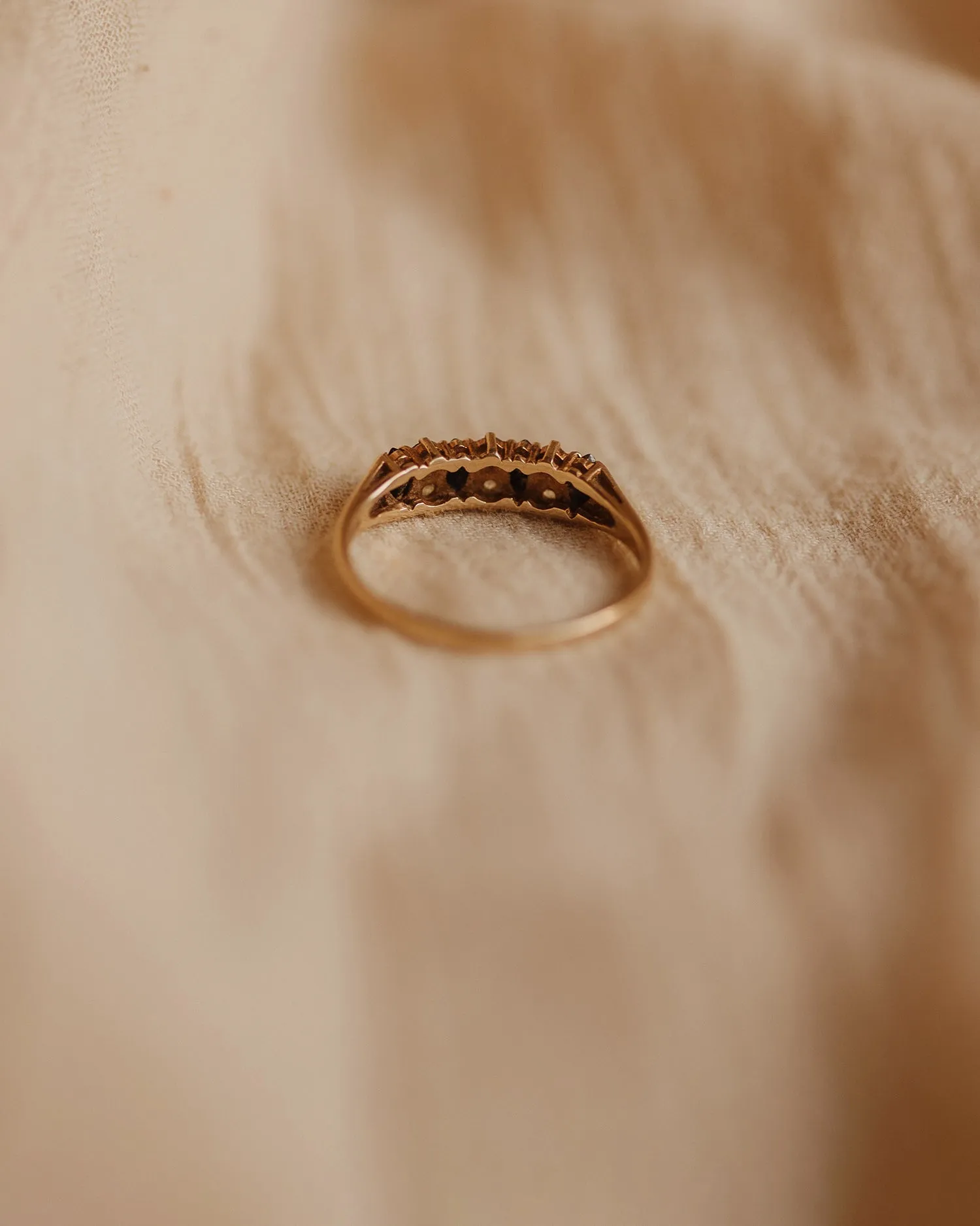 Rena 9ct Gold Vintage Sapphire Ring sold by Rock n Rose product image thumbnail 4