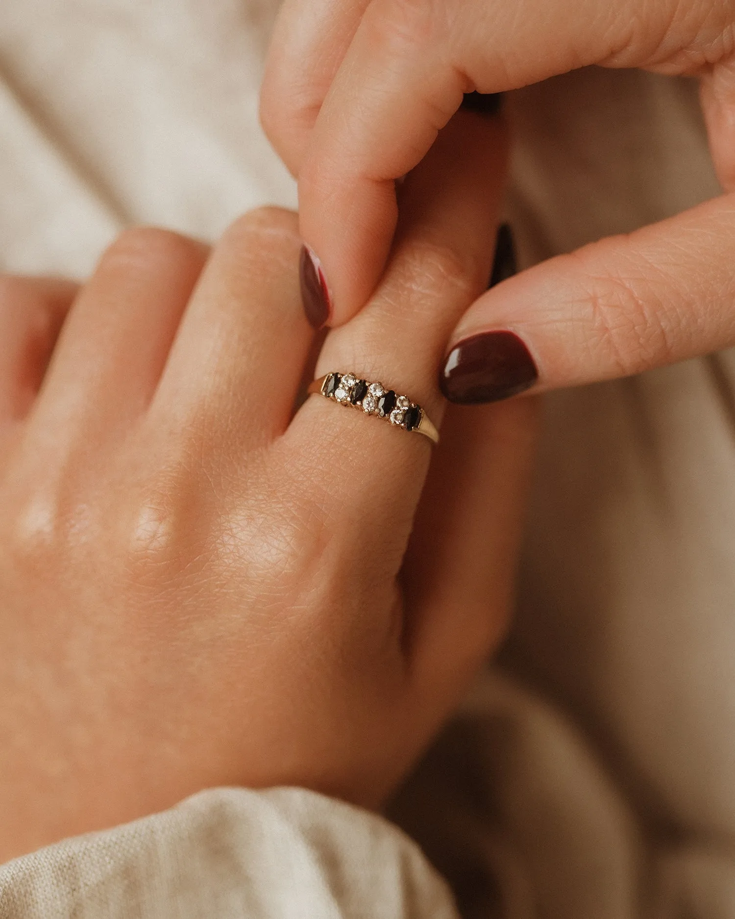 Rena 9ct Gold Vintage Sapphire Ring sold by Rock n Rose