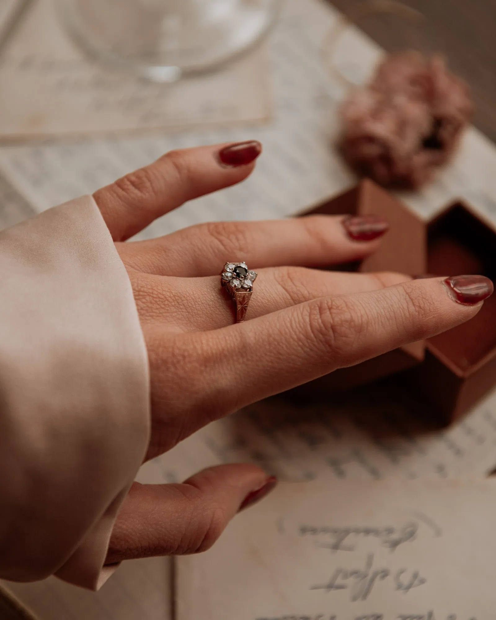 Harriet 9ct Gold Sapphire Cluster Ring sold by Rock n Rose product image thumbnail 2