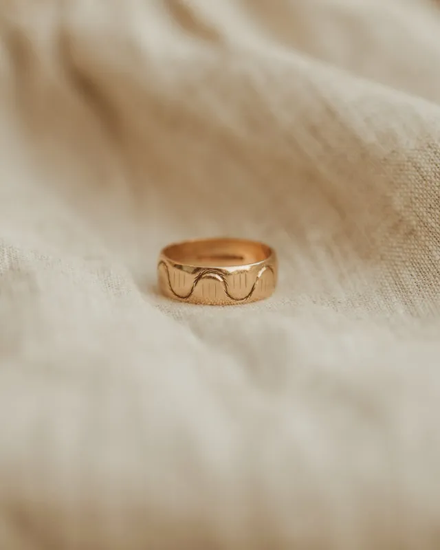 Georgette 1972 9ct Gold Band Ring sold by Rock n Rose