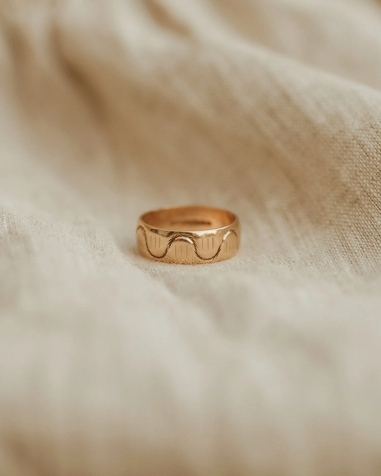 Georgette 1972 9ct Gold Band Ring sold by Rock n Rose