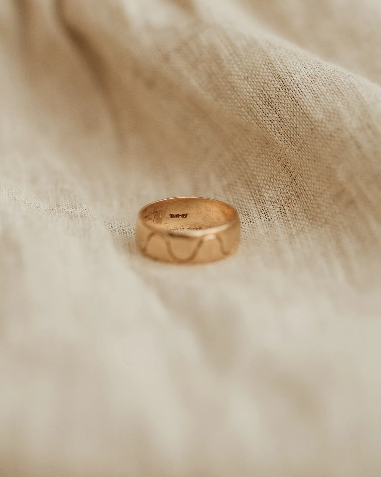 Georgette 1972 9ct Gold Band Ring sold by Rock n Rose product image thumbnail 3