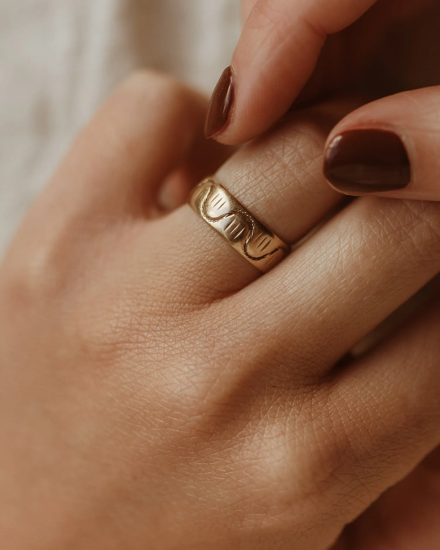 Georgette 1972 9ct Gold Band Ring sold by Rock n Rose product image thumbnail 2